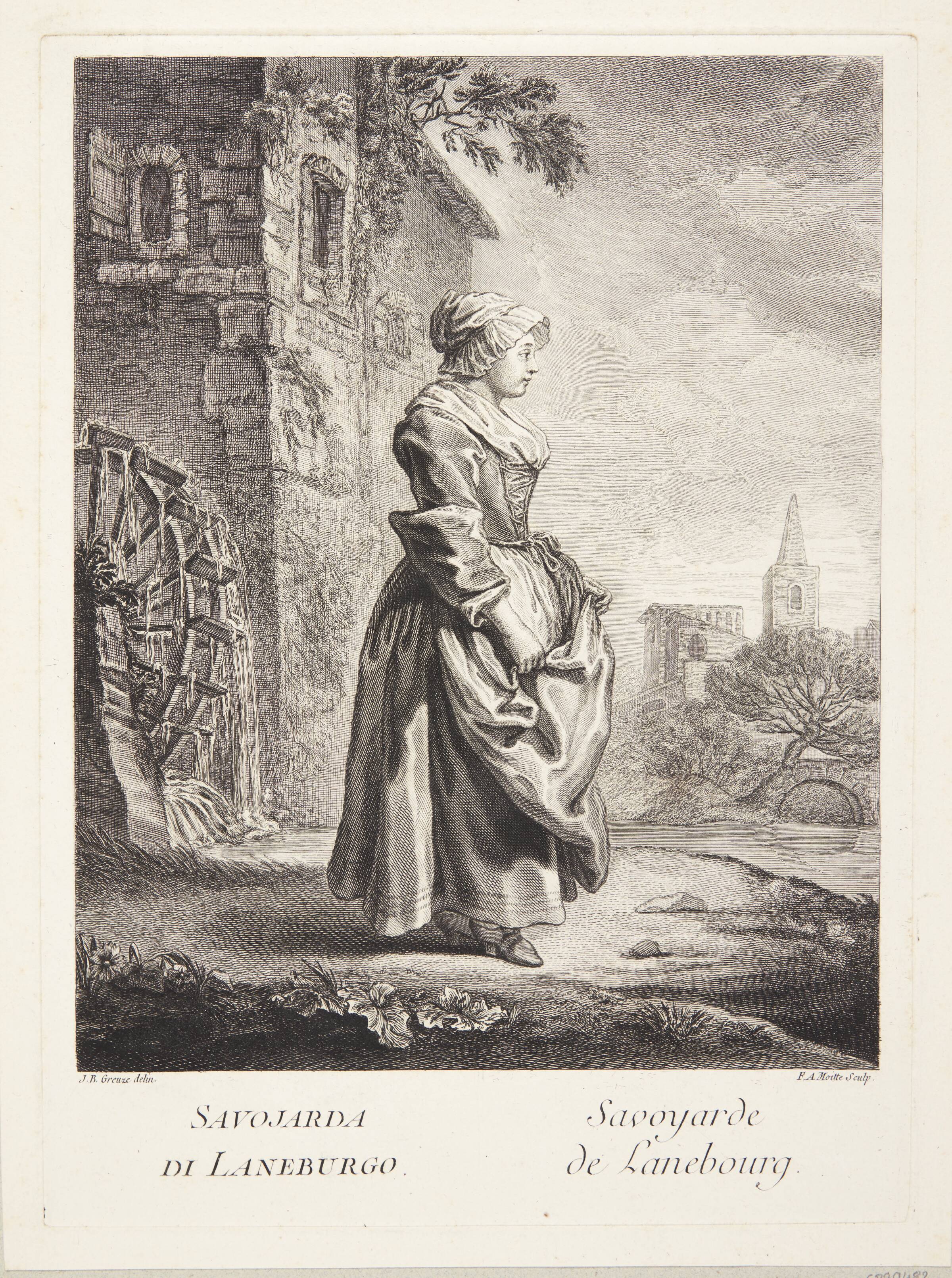 Kvinde fra Savoyen (Savoyarde de Lanebourg), François Auguste Moitte, 1760-1769