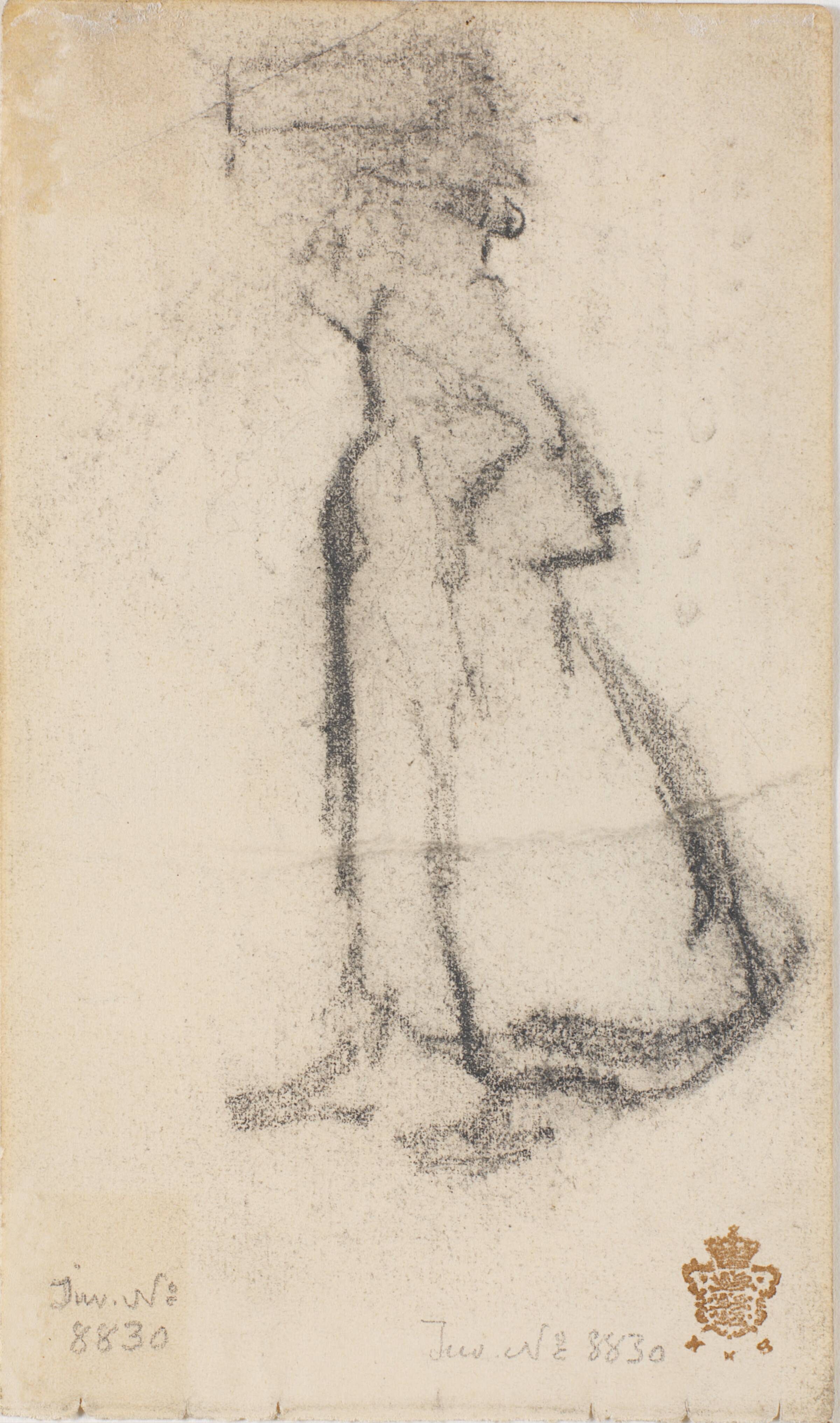 Pige med kurv på hovedet, L.A. Ring, 1893-1895