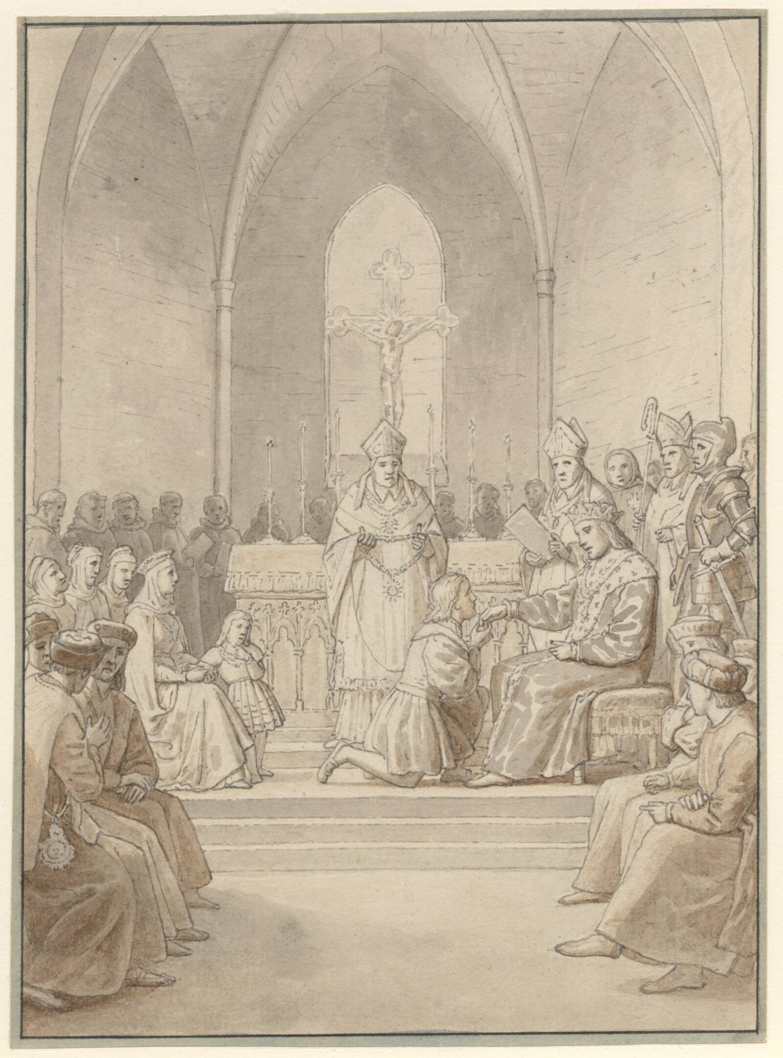 Elefantordenens indstiftelse., C.W. Eckersberg, 1840