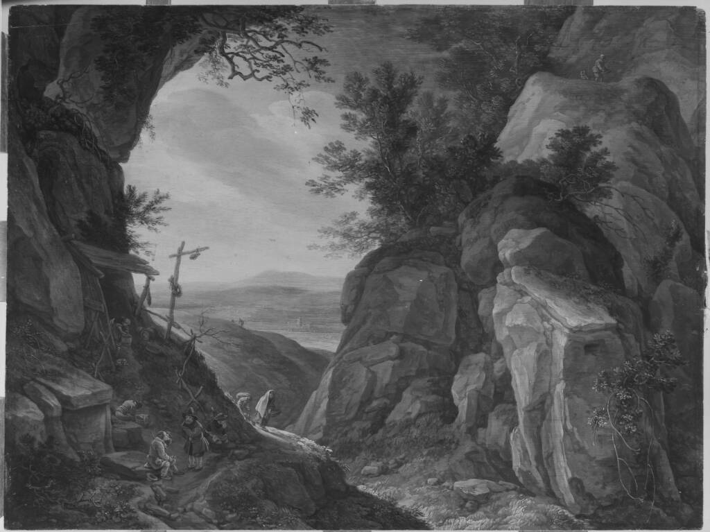 Klippelandskab, Herman Saftleven, 1661