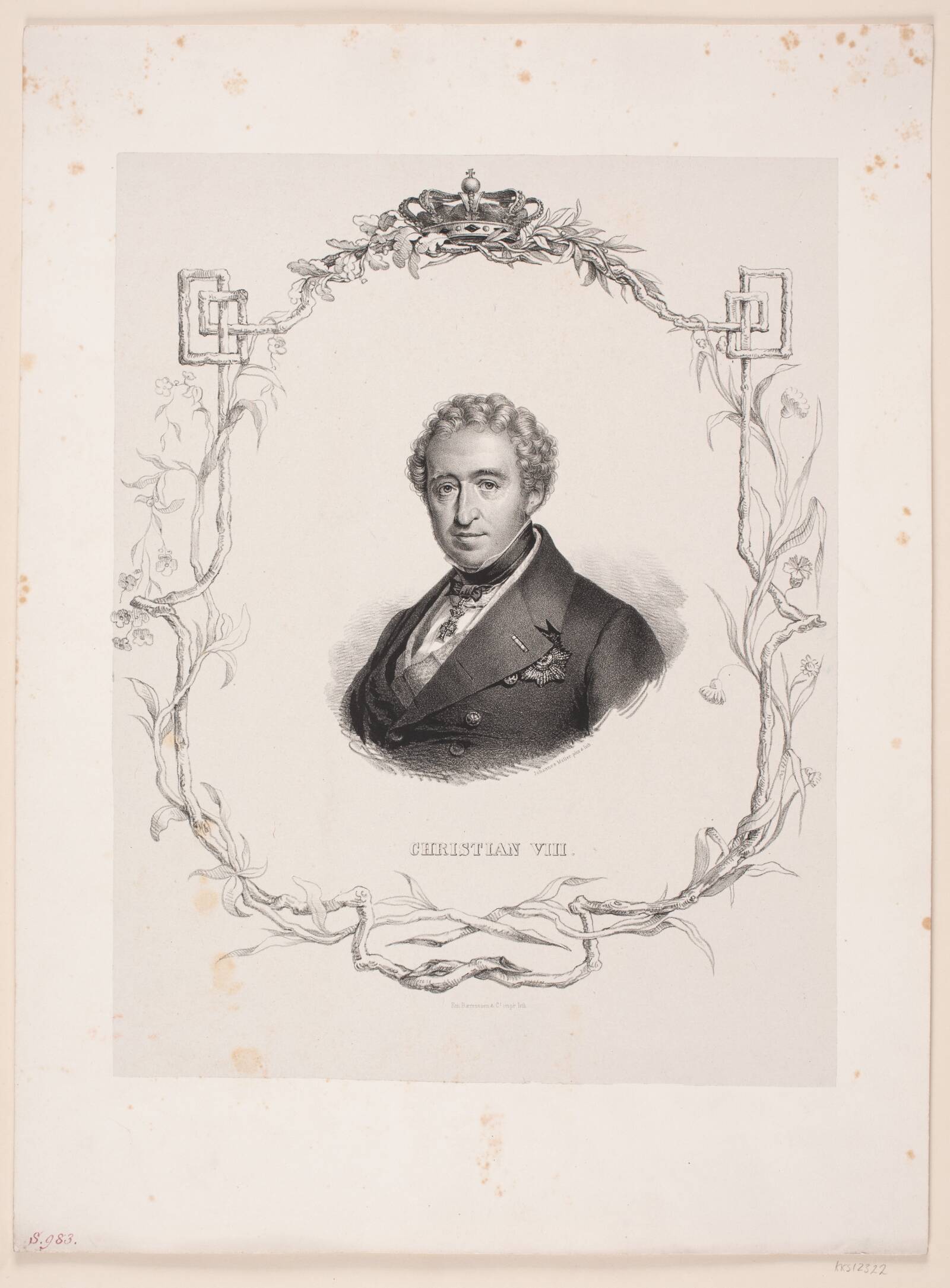 Christian VIII, Johannes Møller, 1814-1885