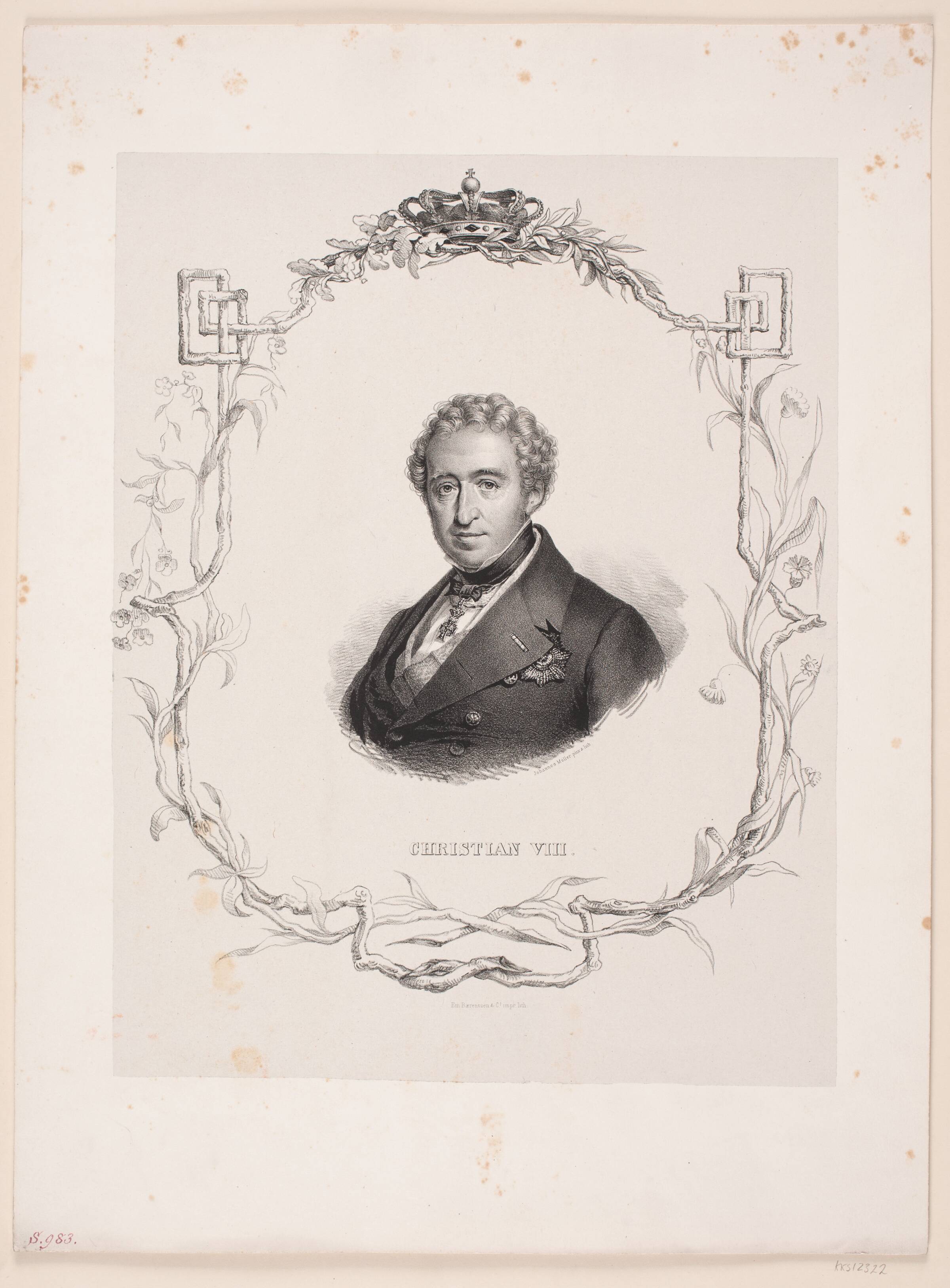 Christian VIII, Johannes Møller, 1814-1885