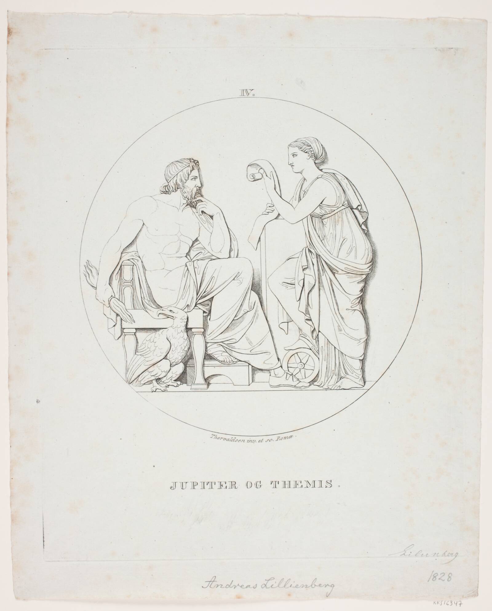 Jupiter og Themis, Andreas Lillienberg, 1828