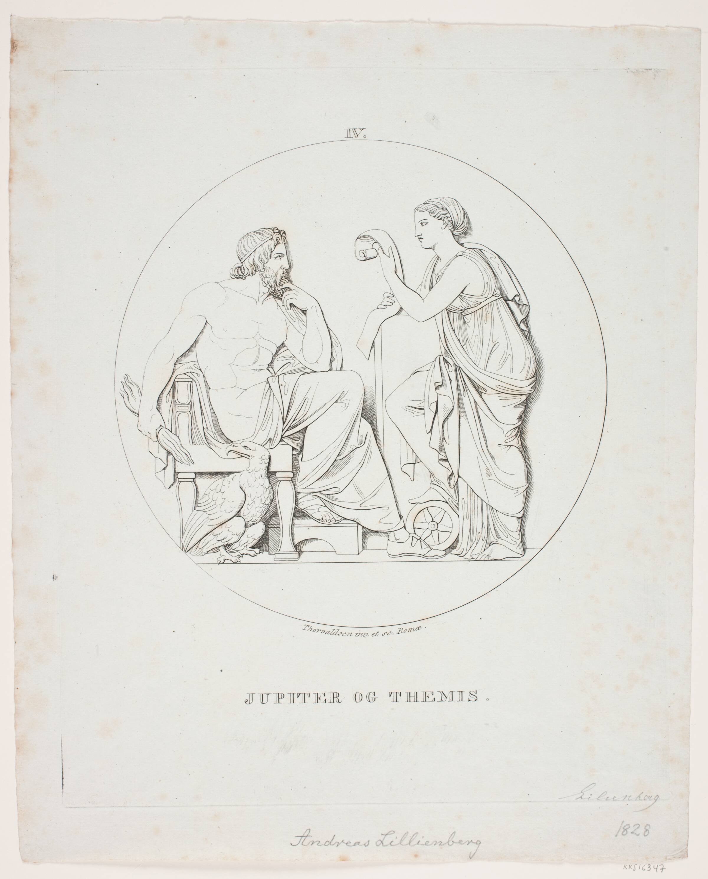 Jupiter og Themis, Andreas Lillienberg, 1828