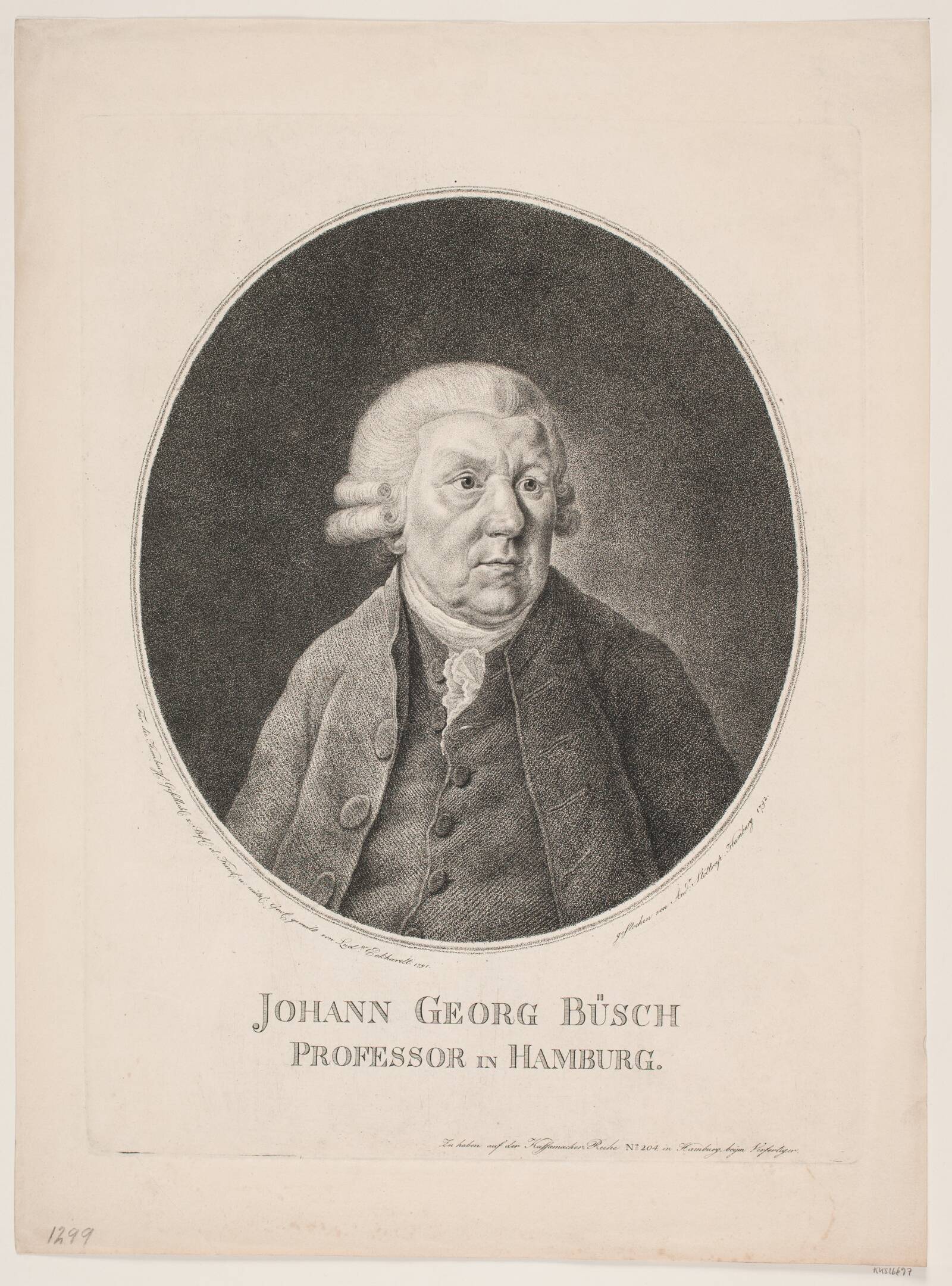 Johann Georg Büsch. Professor i Hamburg, Andreas Støttrup, 1792