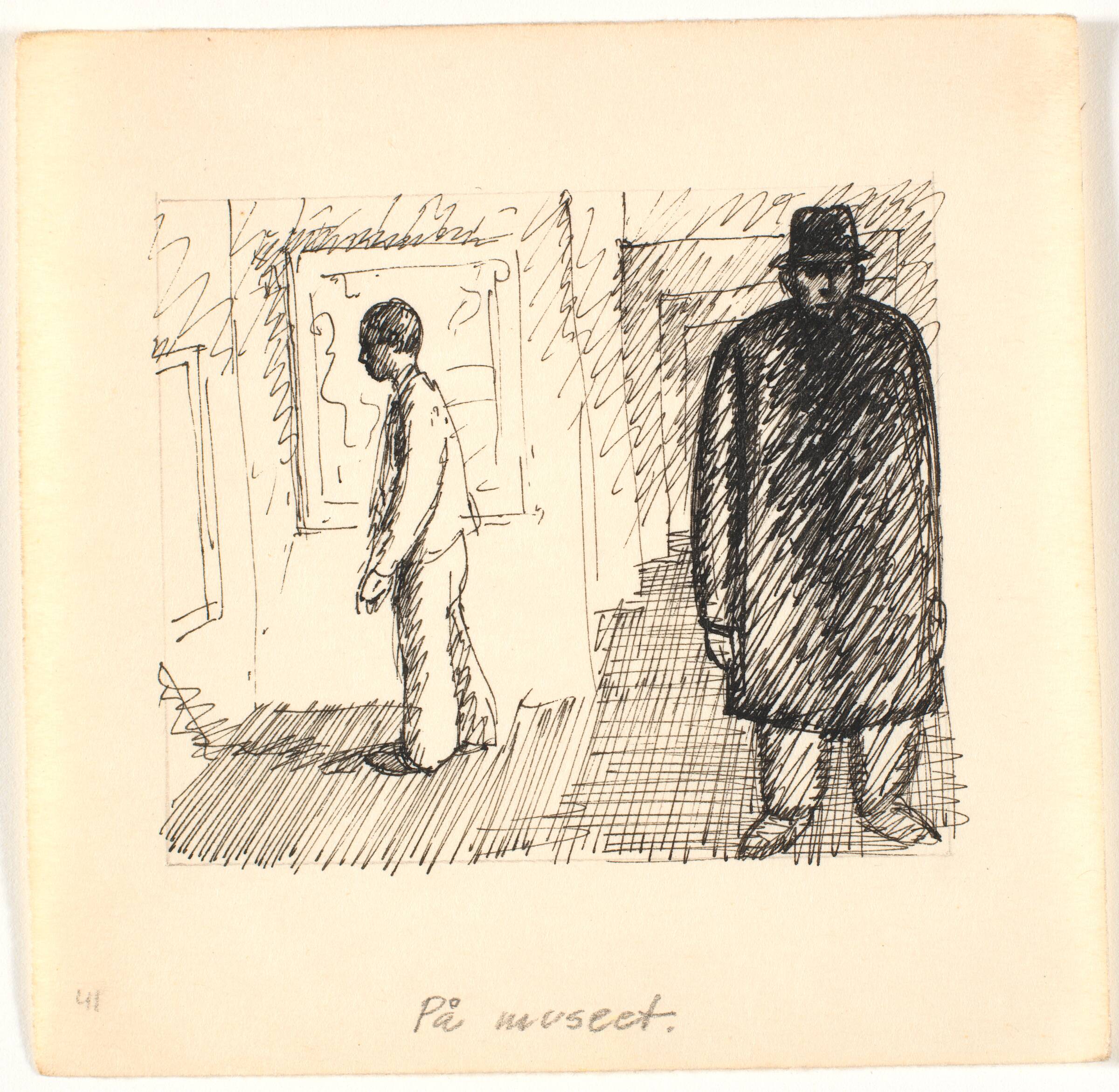 På museet, Palle Nielsen, 1949