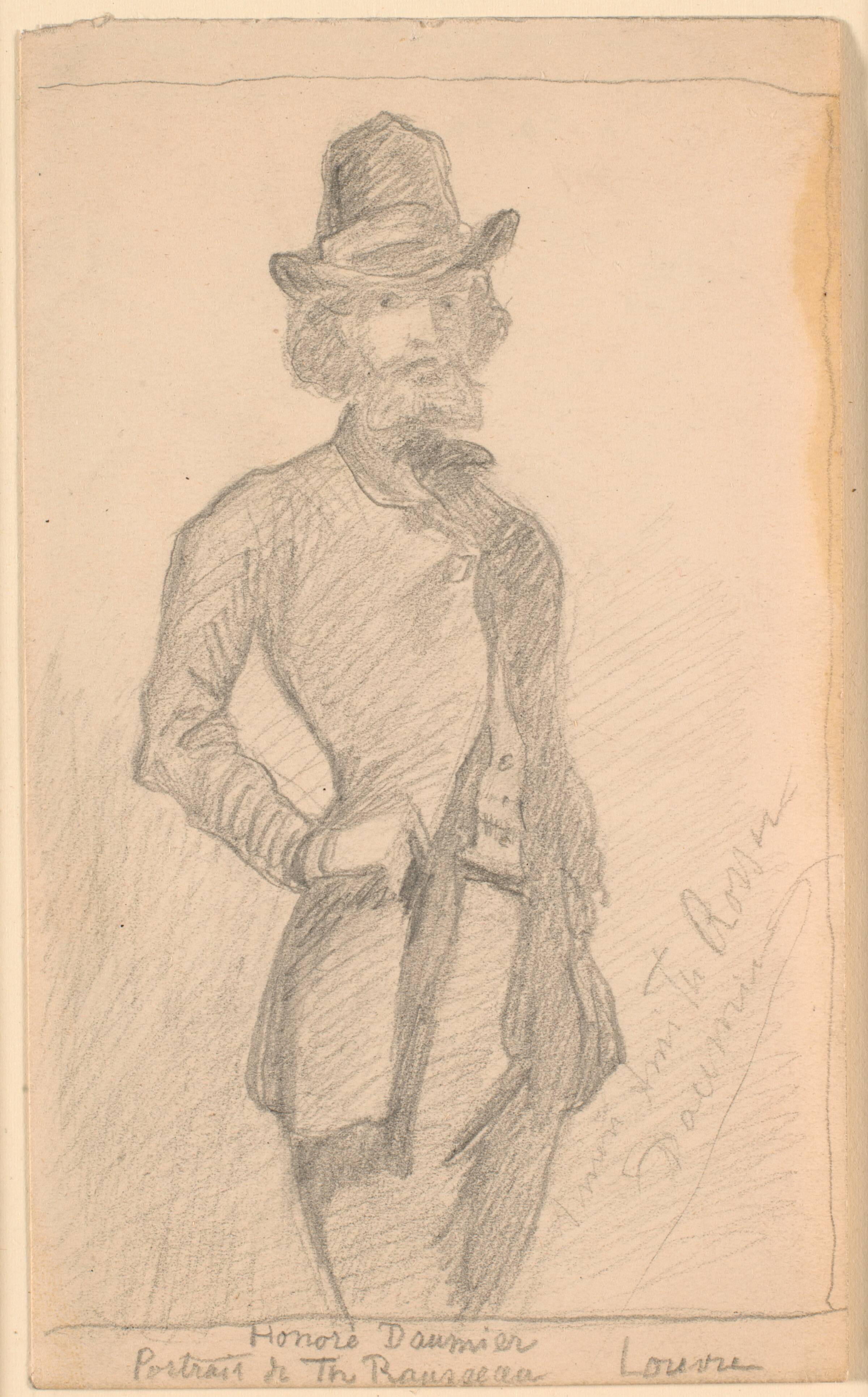 Kopi af H. Daumiers maleri af Th. Rousseau i Louvre, Theodor Philipsen, 1840-1920