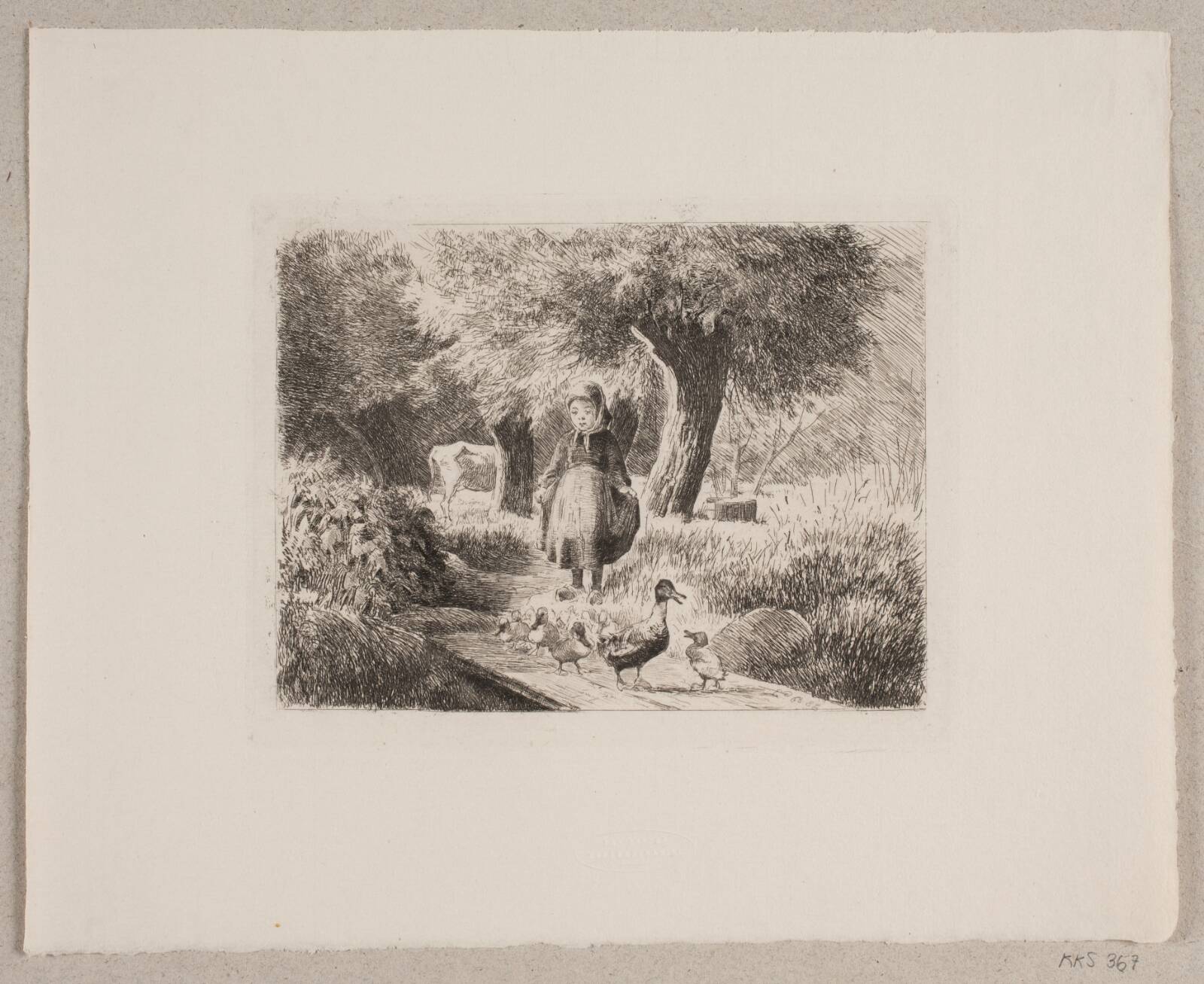 Bag bondehaven, Edvard Petersen, 1886