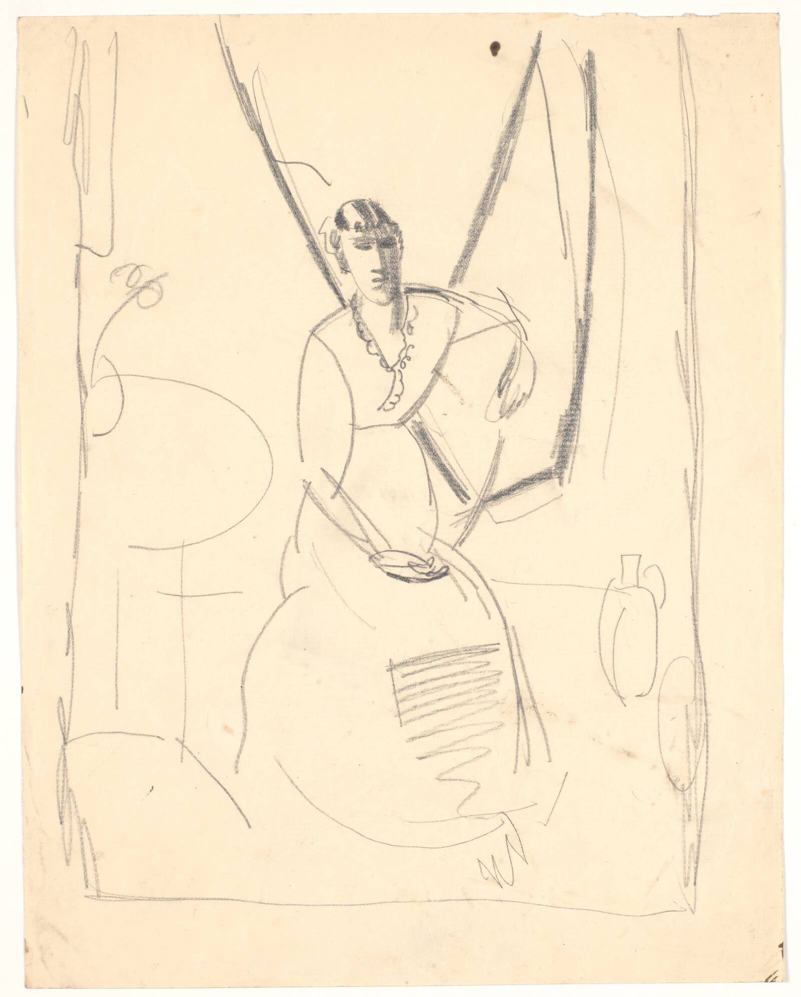 Siddende dame, Isakson, Karl, 1916-1919