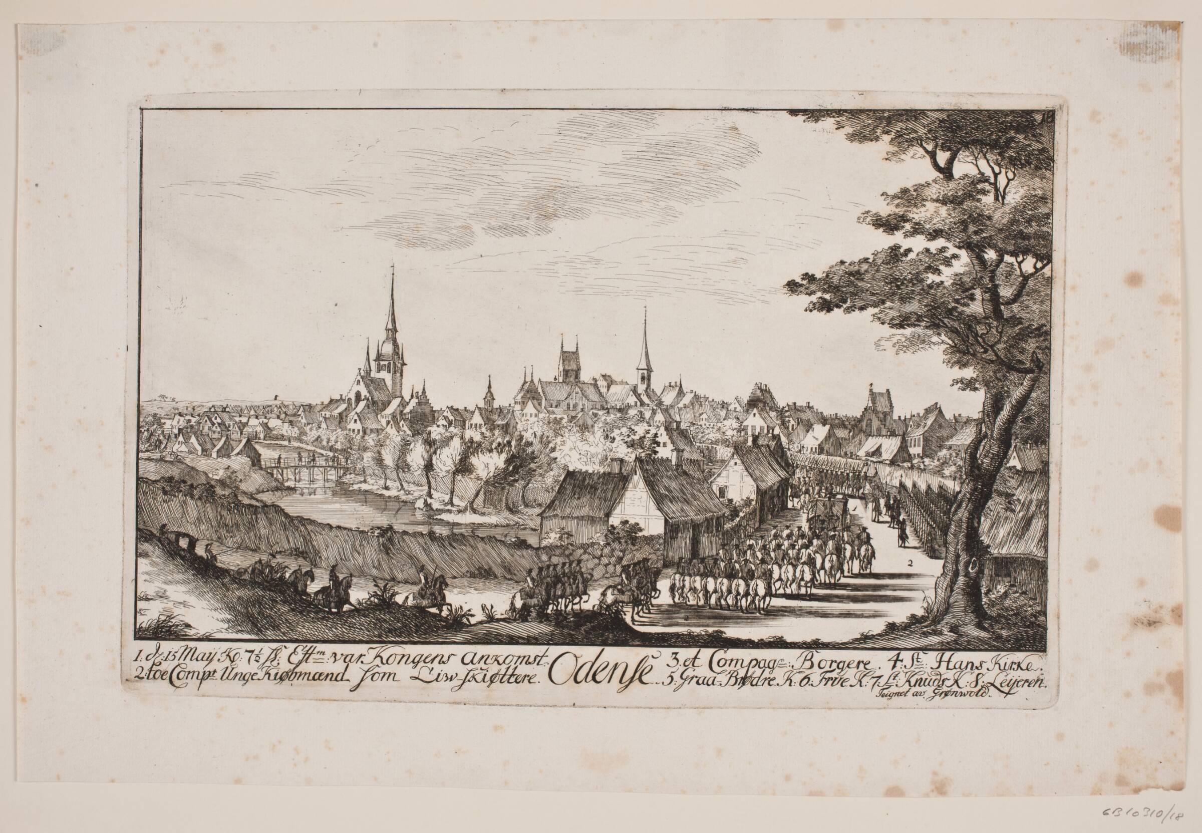 Frederik V's indtog i Odense, Poul Isac Grønvold, 1749