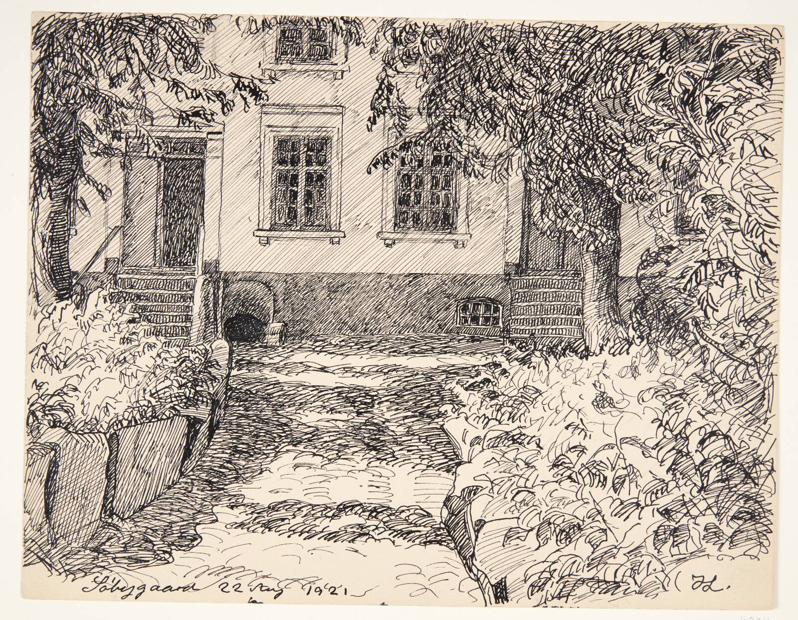 "Søbygaard". Ærø, Johannes Larsen, 1921