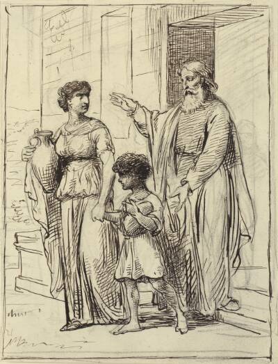 Hagar og Ismael forlader Abraham