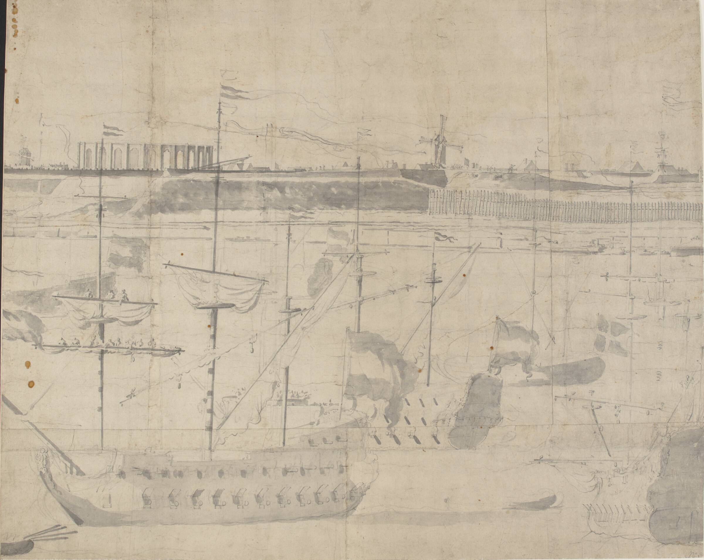 Den hollandske flåde på Københavns Red 1658, Willem I van de Velde, 1658