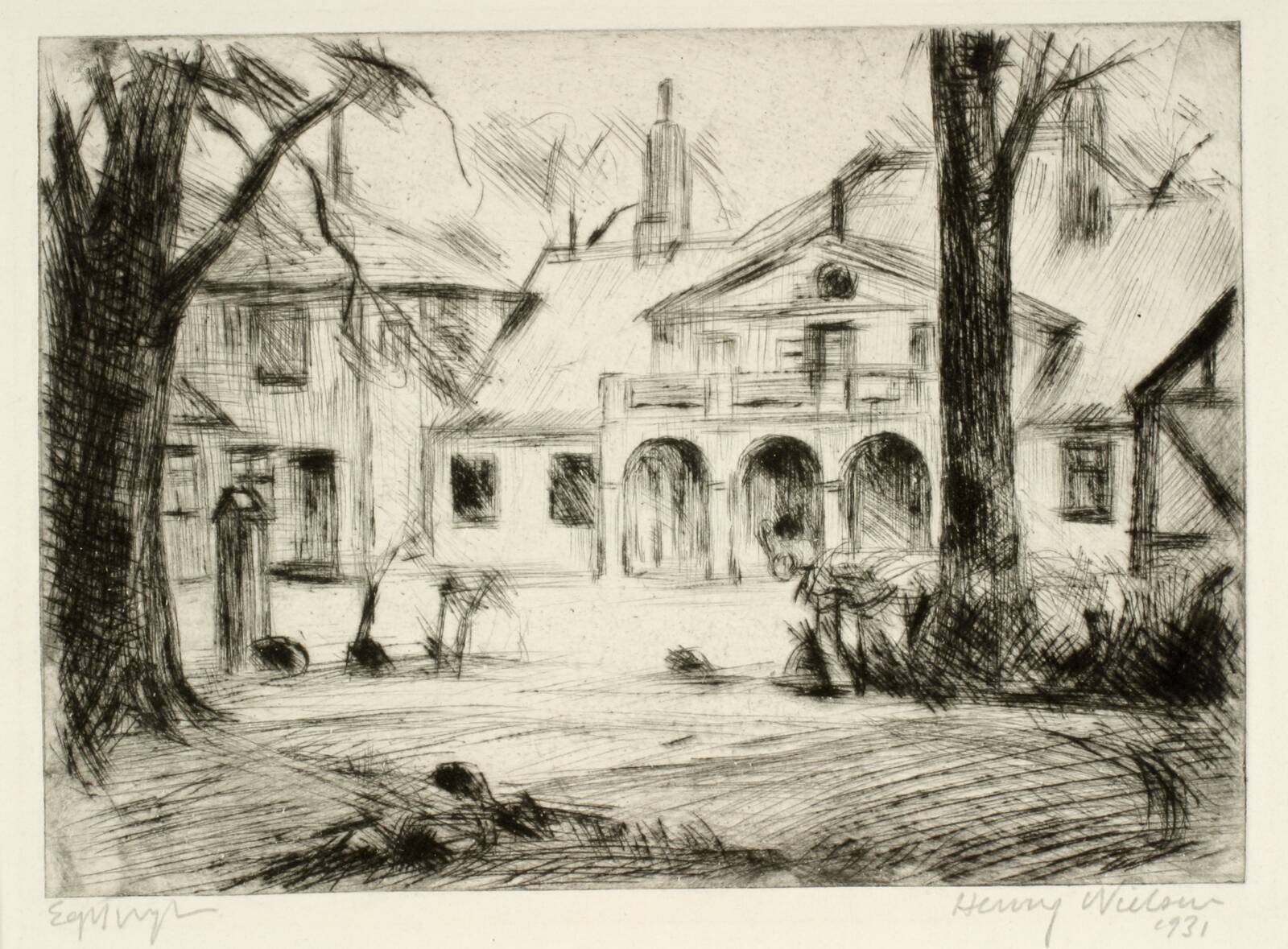 Ved hovedvagten, Henry Nielsen, 1931