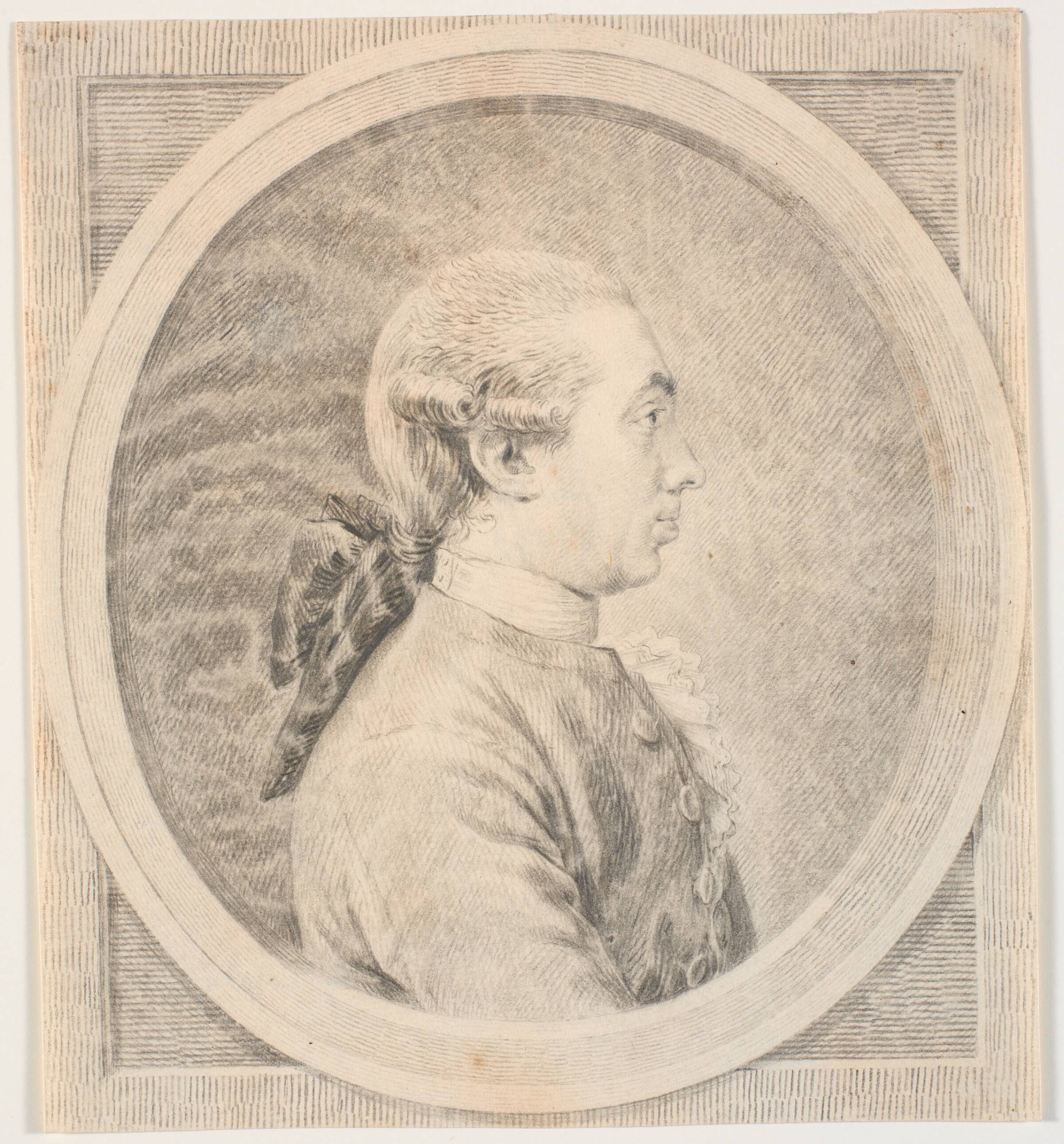 Herreportræt. Profil til venstre, J.F. Clemens, 1748-1831