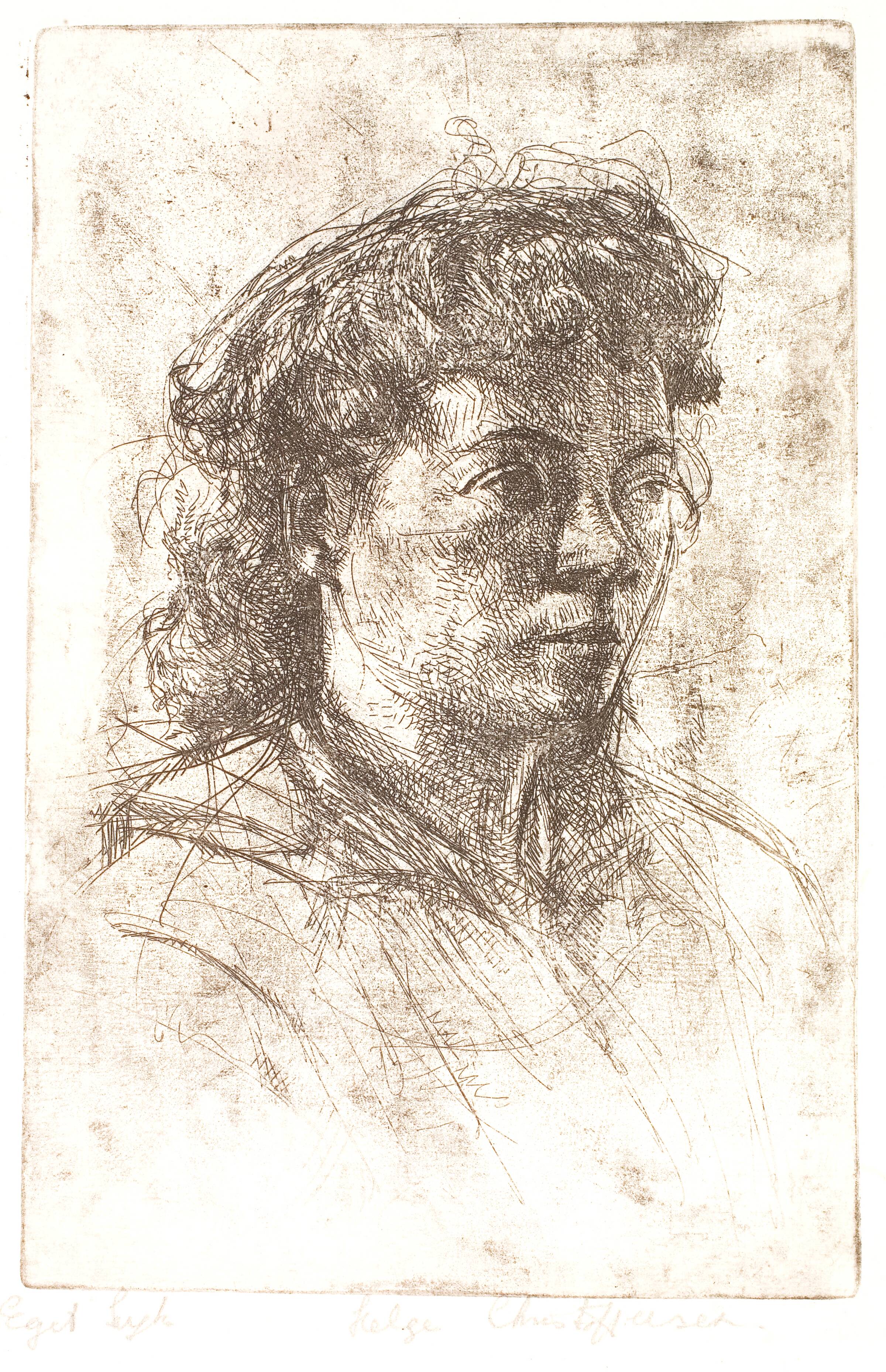 Kvindeportræt, Helge Christoffersen, 1955-1958