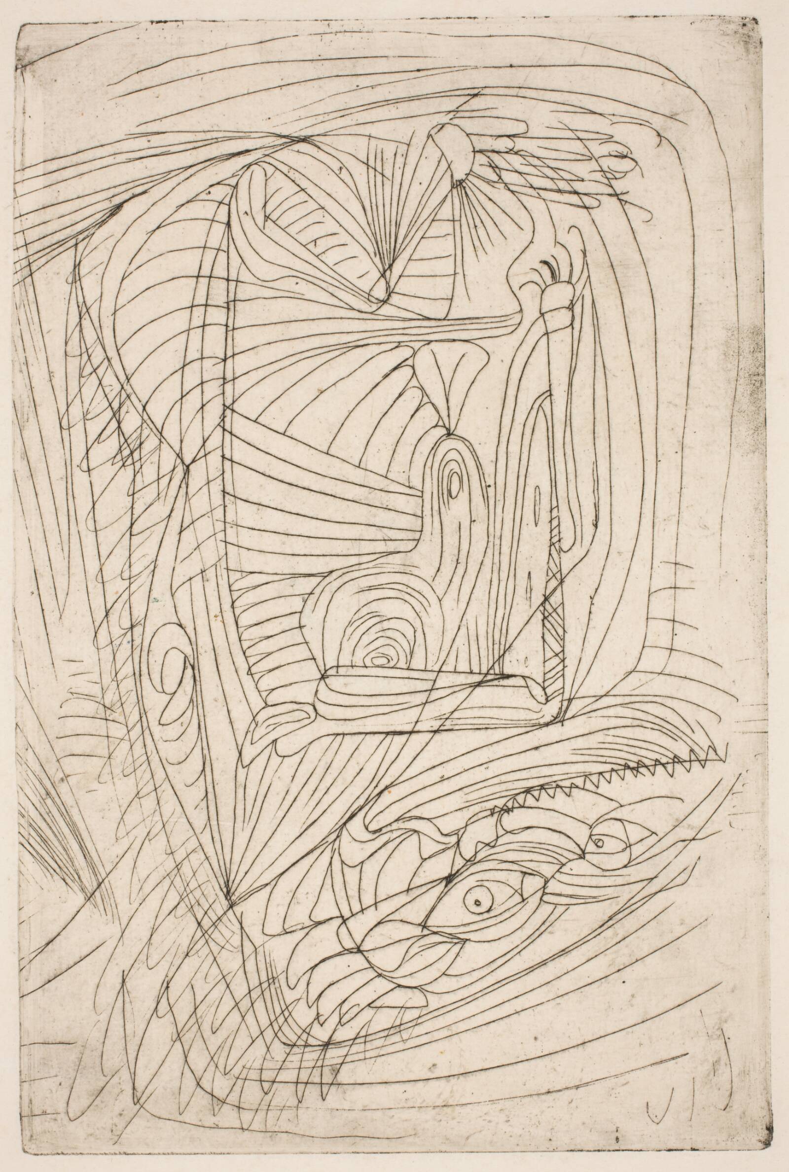 "Le pensée encombrante I", Asger Jorn, 1942