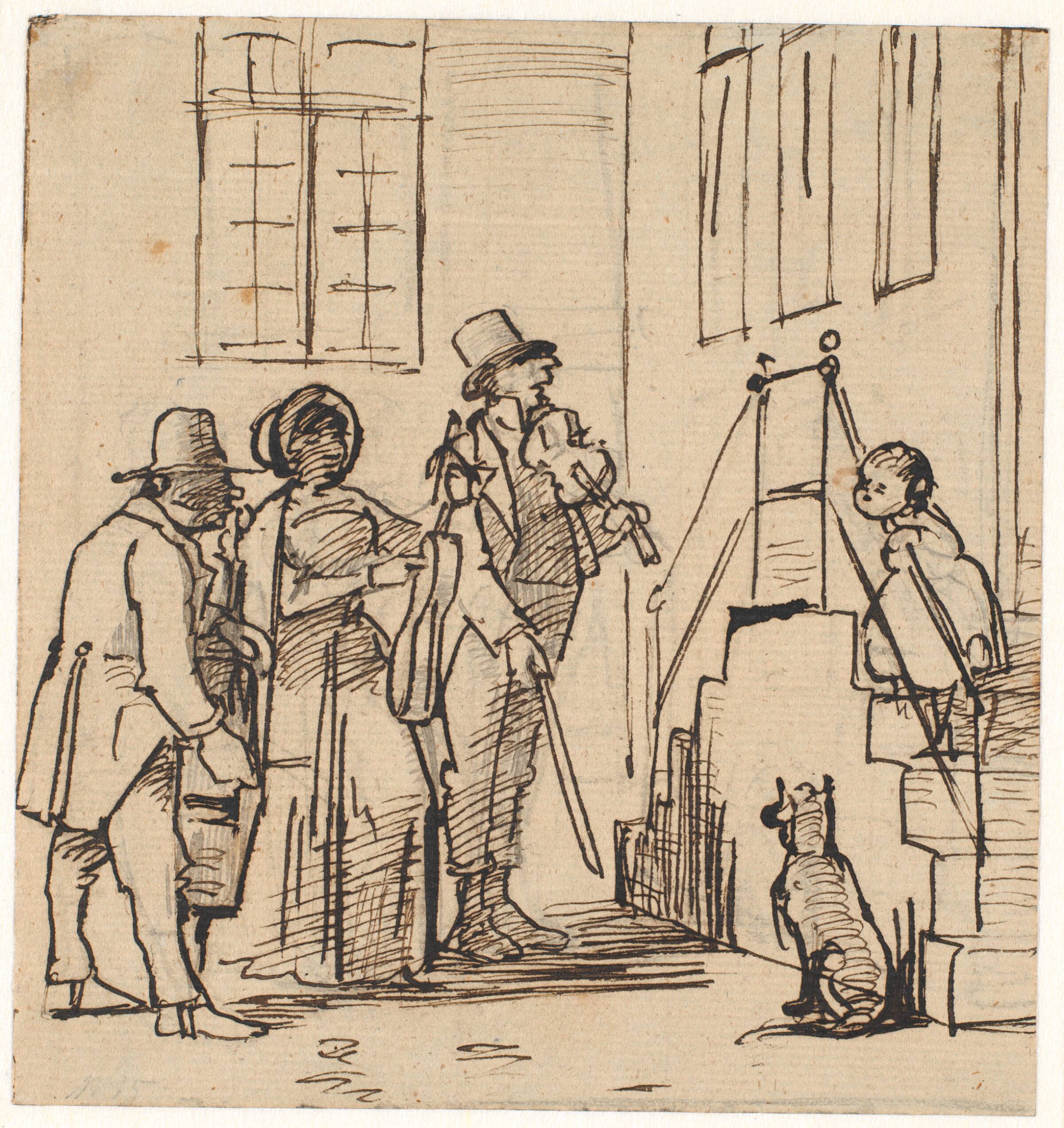 Gårdmusikanter, Wilhelm Marstrand, 1810-1873