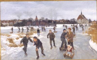 På isen bag byen. Fåborg