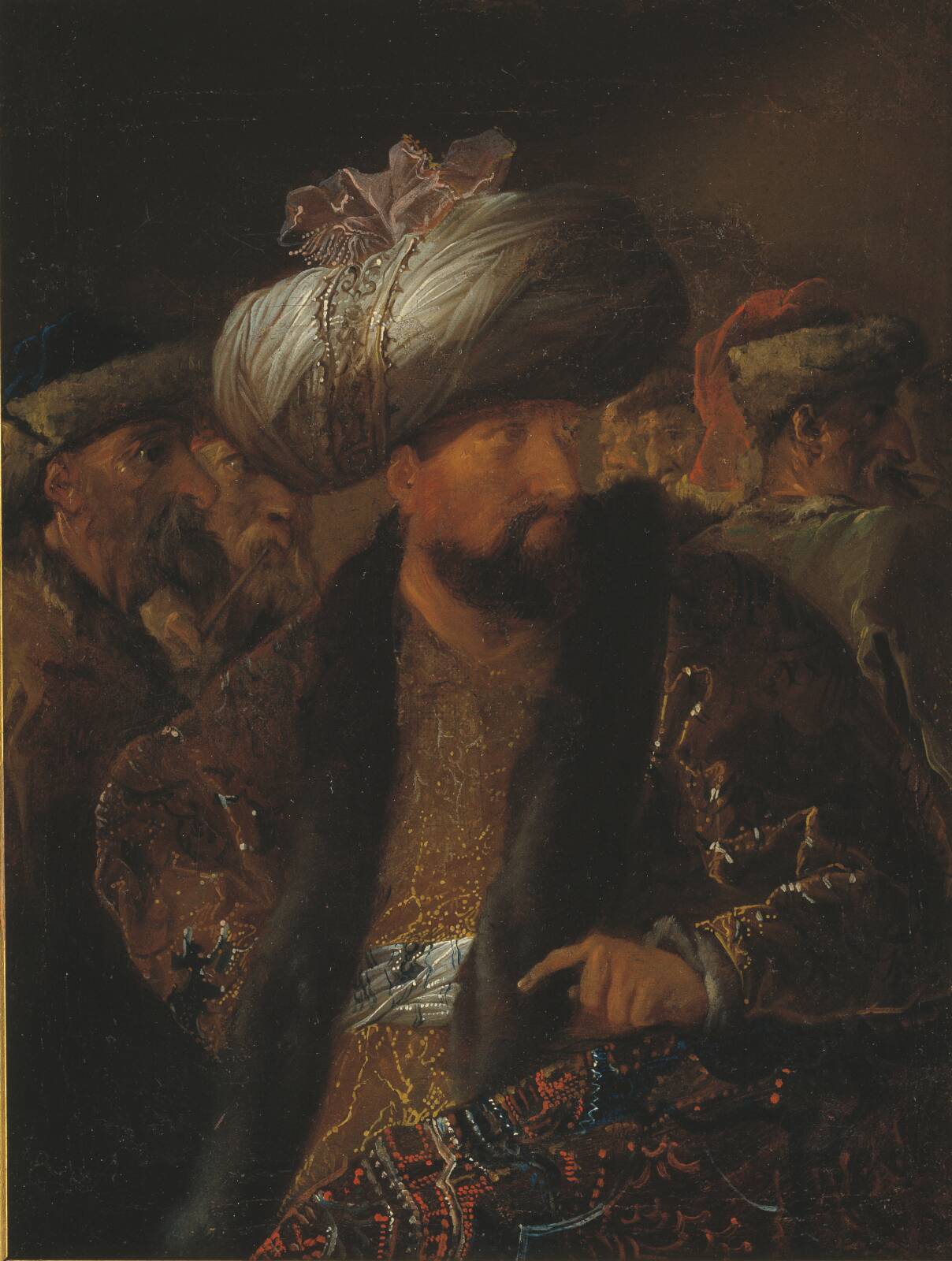 En samling tyrkiske mænd, by Bénoit Le Coffre, 1686-1722