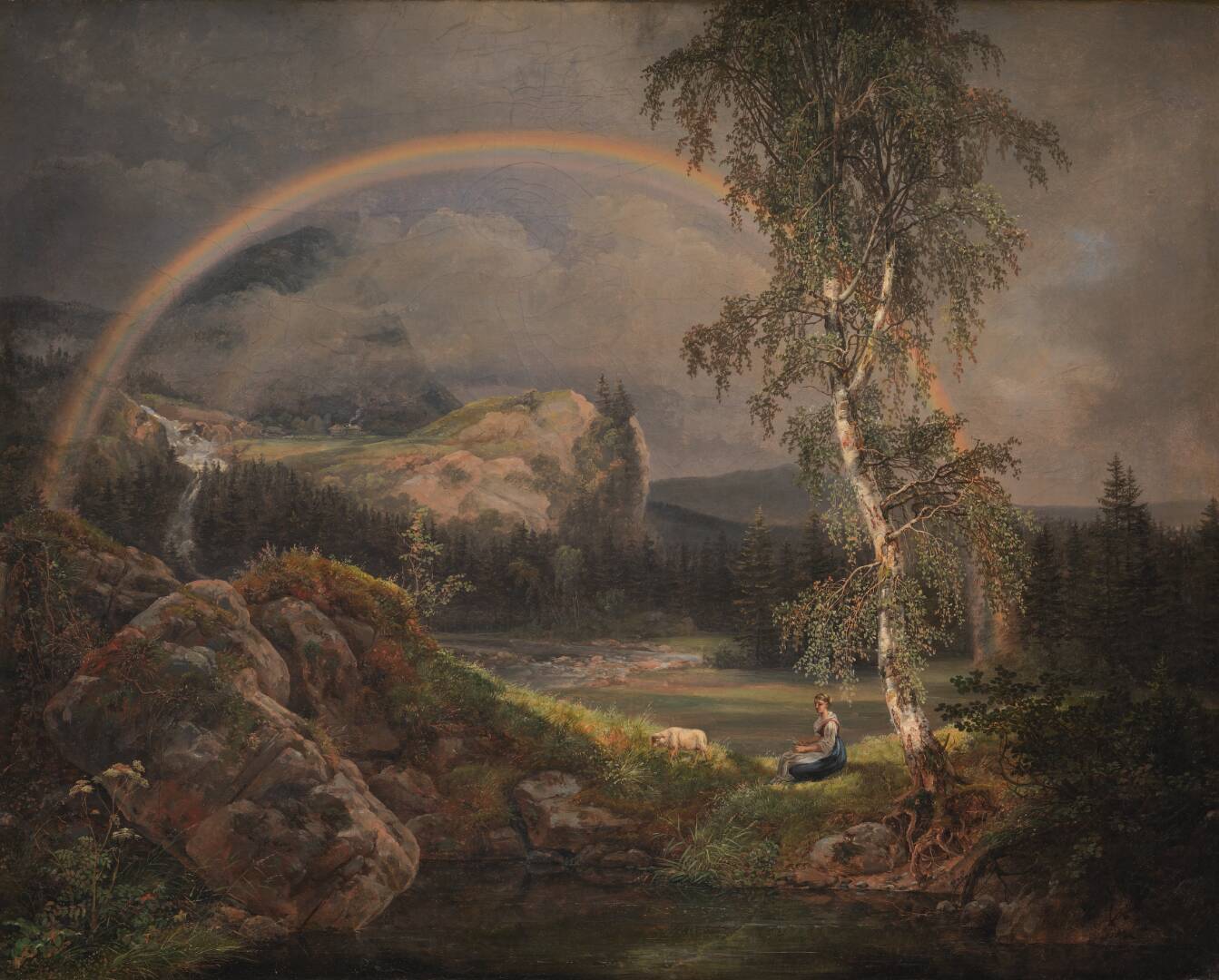 Norwegian Landscape with a Rainbow, by J.C. Dahl, 1821