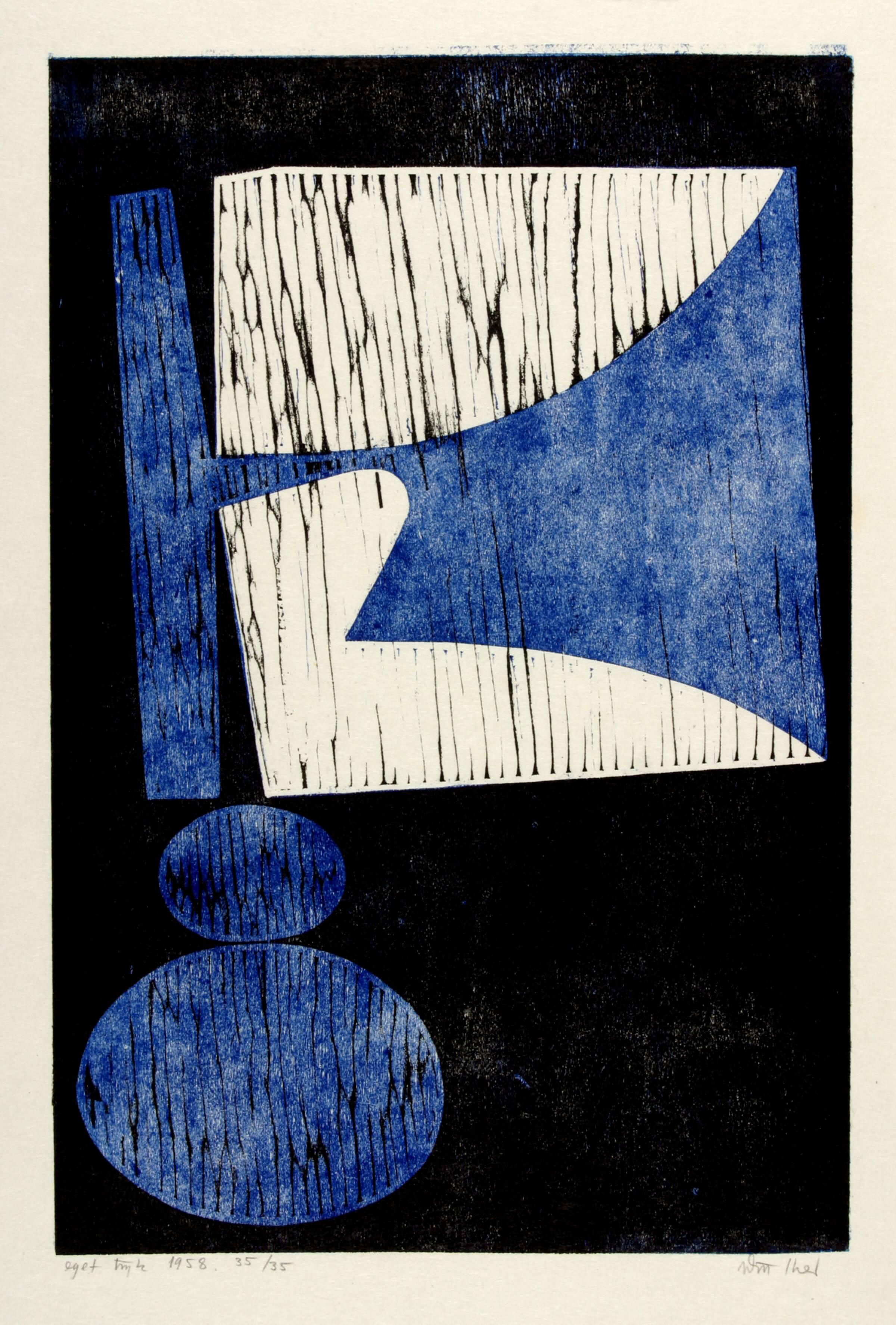 Abstrakt komposition, Richard Winther, 1958