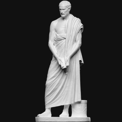 Portræt af Demosthenes (384-322 f.Kr.) stående