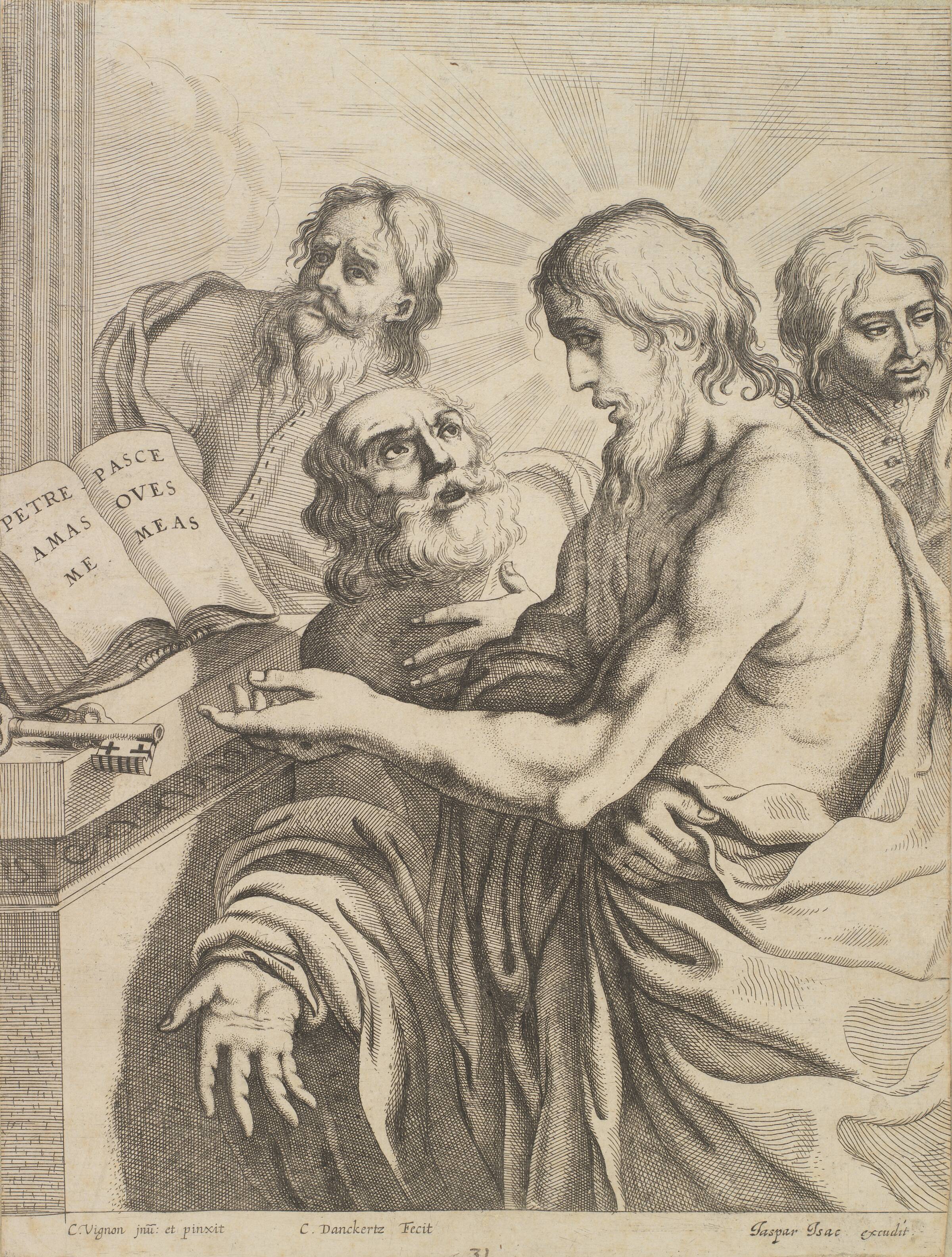 Kristus overrækker Peter nøglerne, Cornelis Danckerts I, 1603-1656