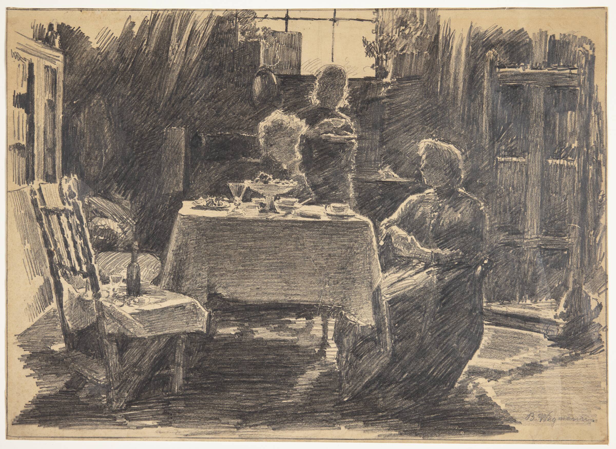 Eftermiddagste i kunstnerens atelier, Bertha Wegmann, 1867-1926