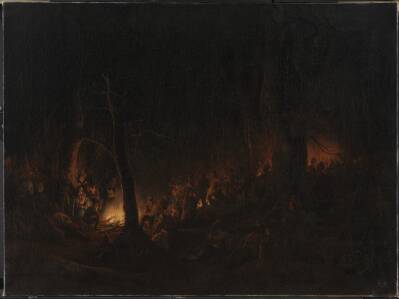 Bivuak efter affæren ved Slesvig natten mellem den 23. og 24. april 1848