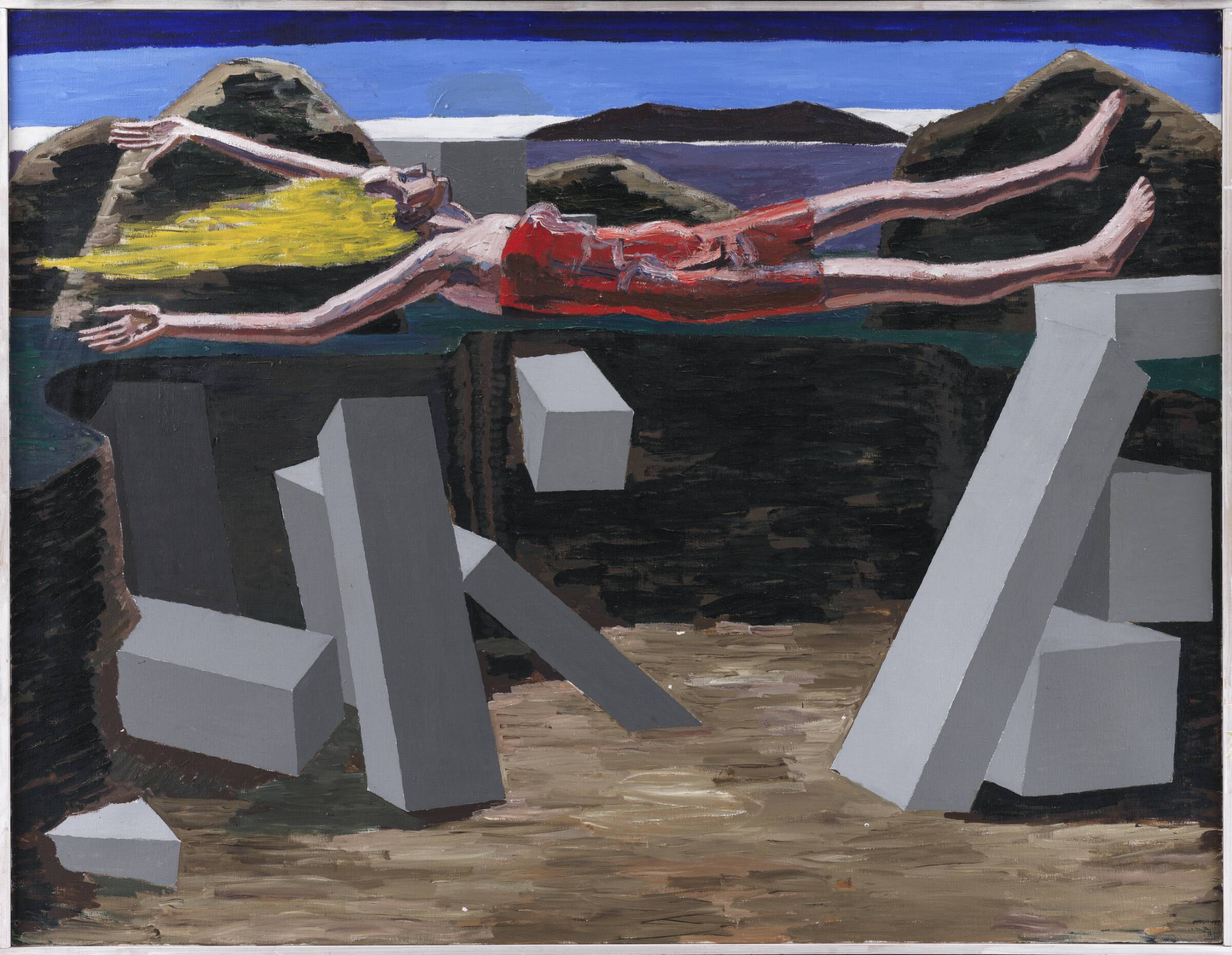 Diana på kirkegården IV. Diana svævende, Inge Ellegaard, 1990