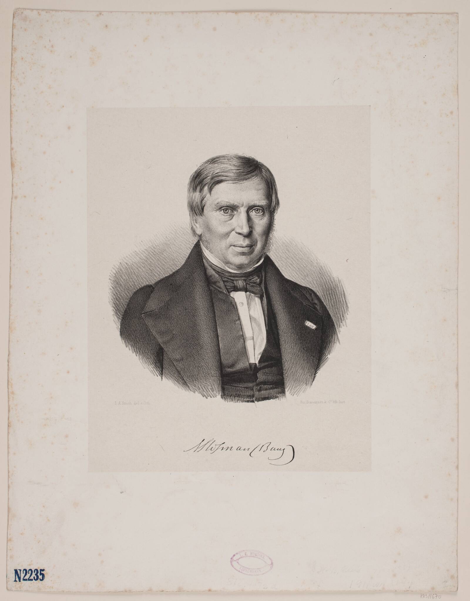 Niels Hofman Bang, L.A. Smith, 1856