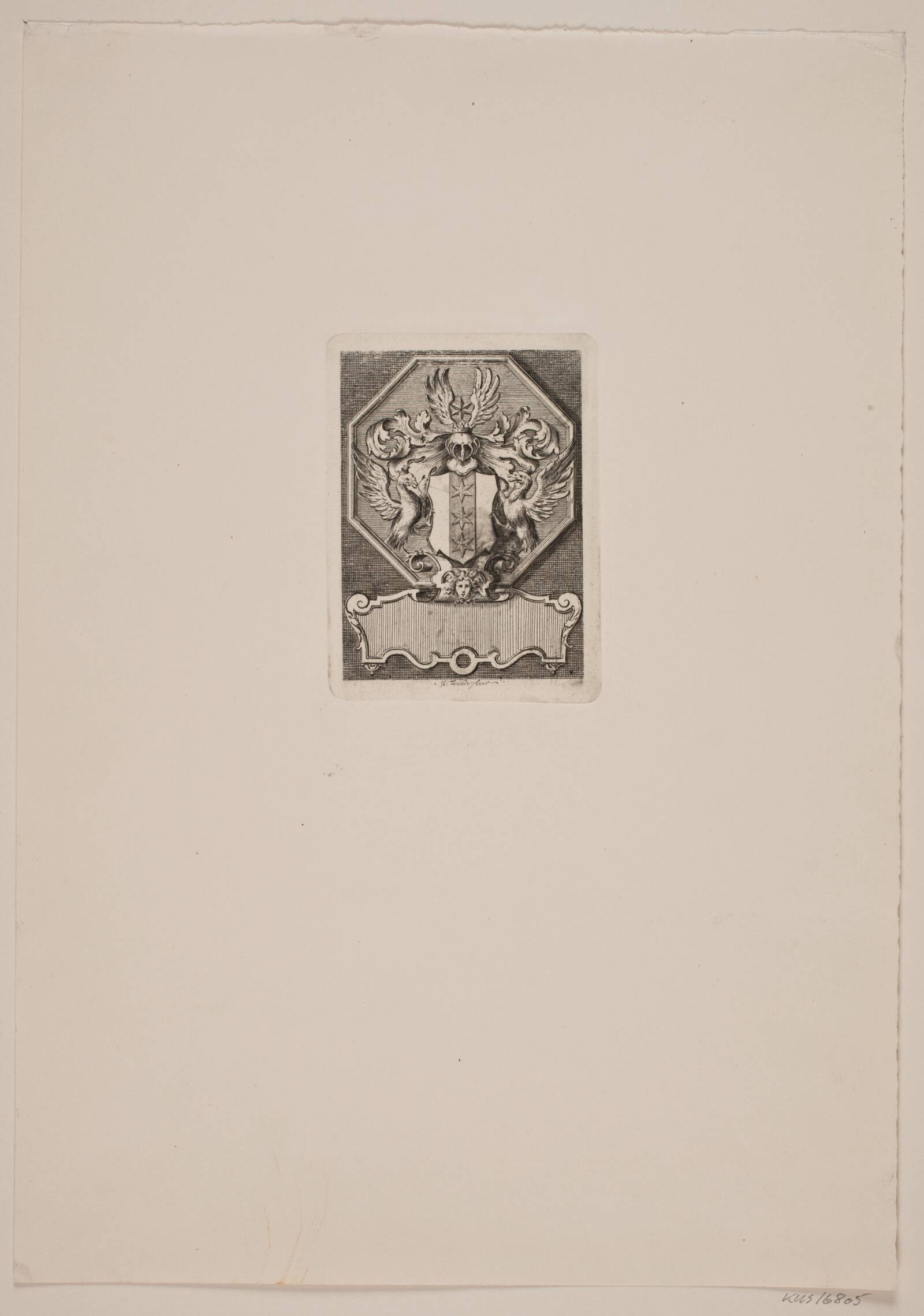 Hjelmstjernes ekslibris, Marcus Tuscher, 1725-1749
