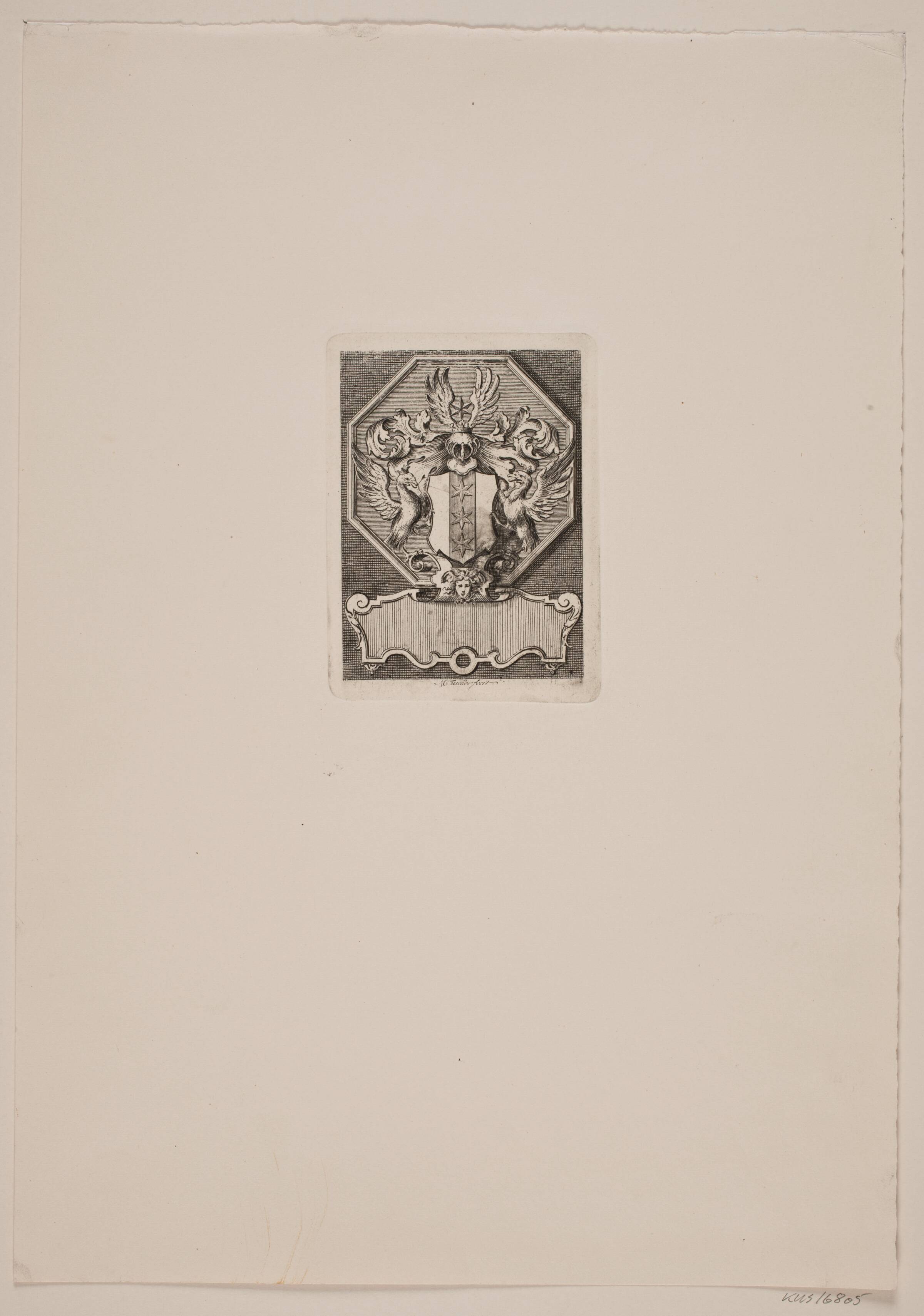 Hjelmstjernes ekslibris, Marcus Tuscher, 1725-1749