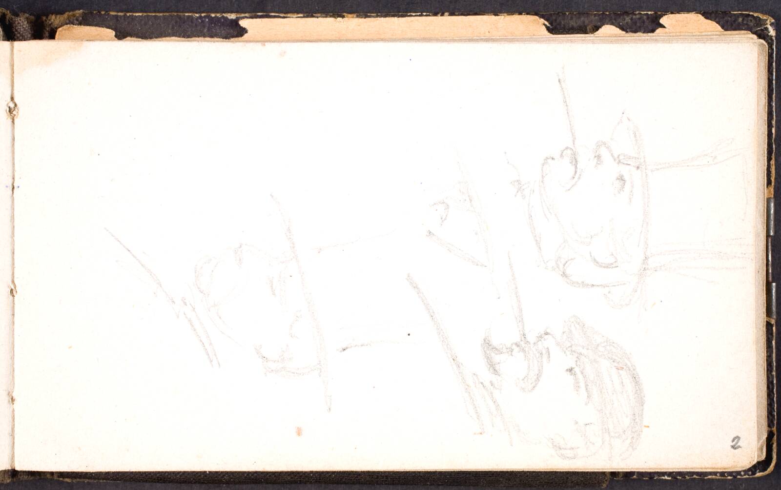 Studier af mandshoveder, L.A. Schou, 1864-1867