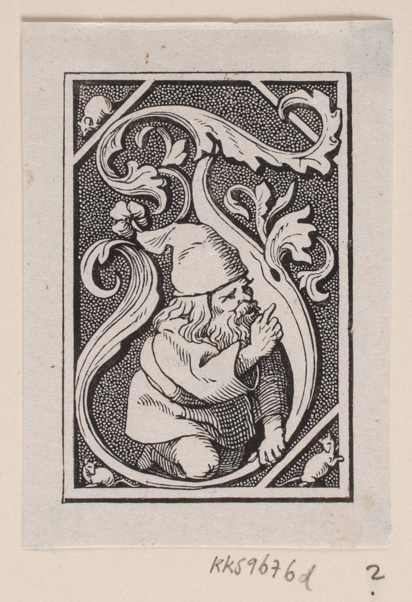 Vignet med nisse, Lorenz Frølich, 1820-1908