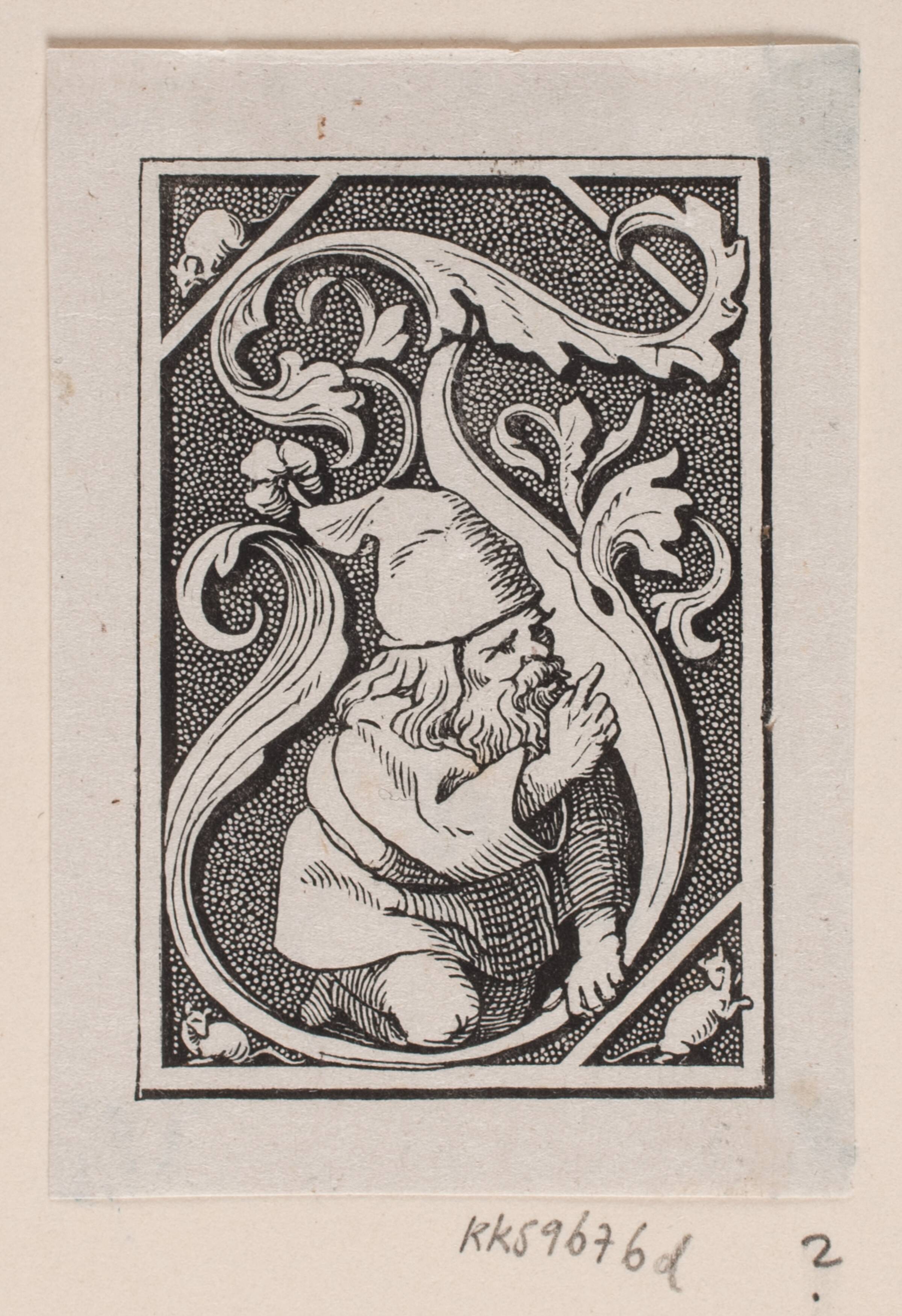 Vignet med nisse, Lorenz Frølich, 1820-1908