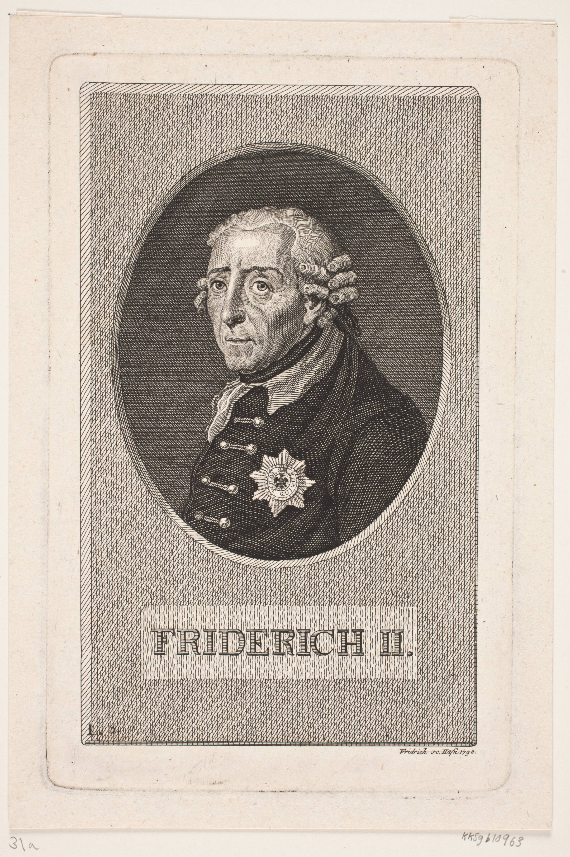 Friedrich II af Preussen, Johann Gottlieb Friedrich, 1790