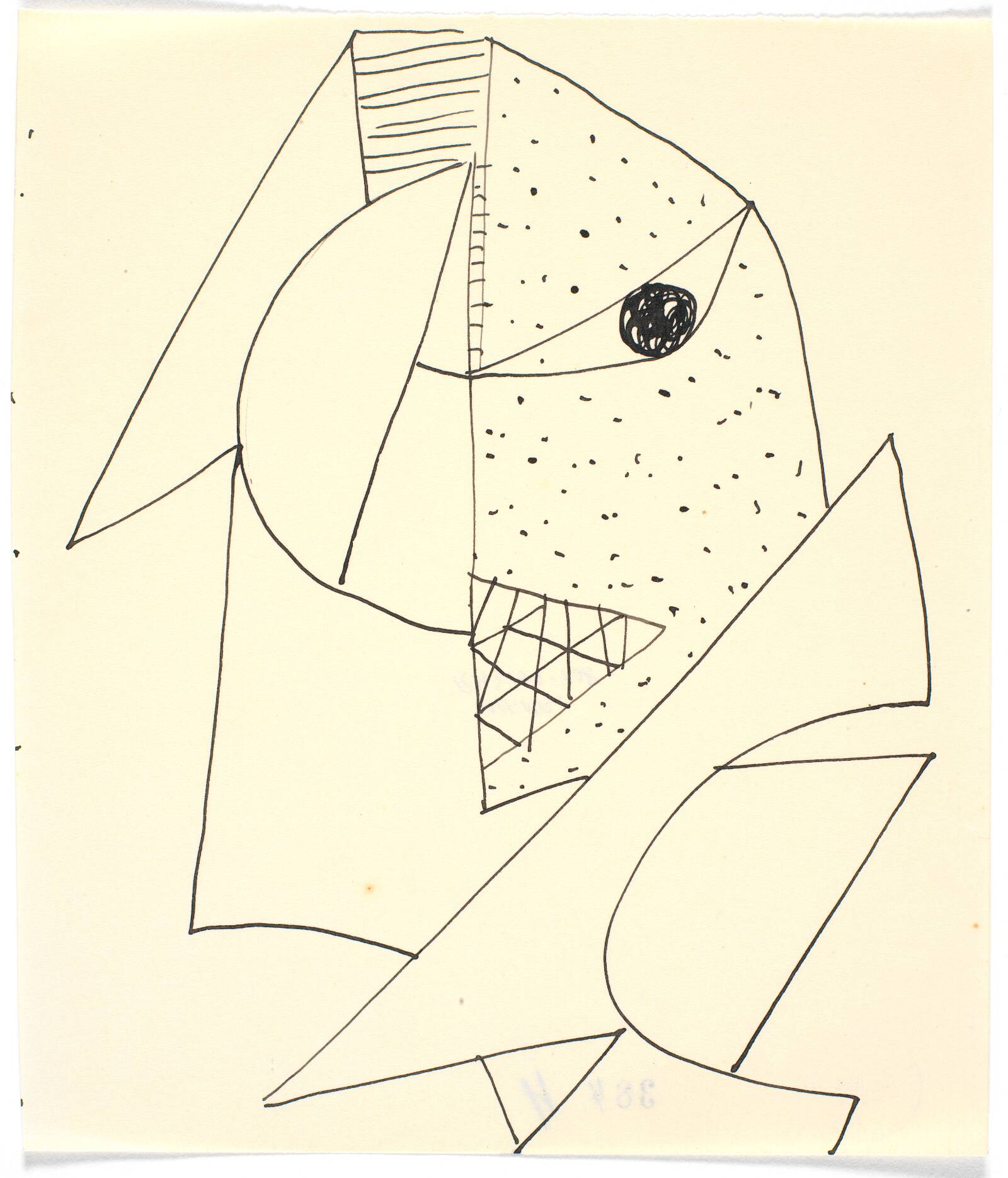 Ansigtsfiguration. "Portræt", Richard Mortensen, 1939-1941