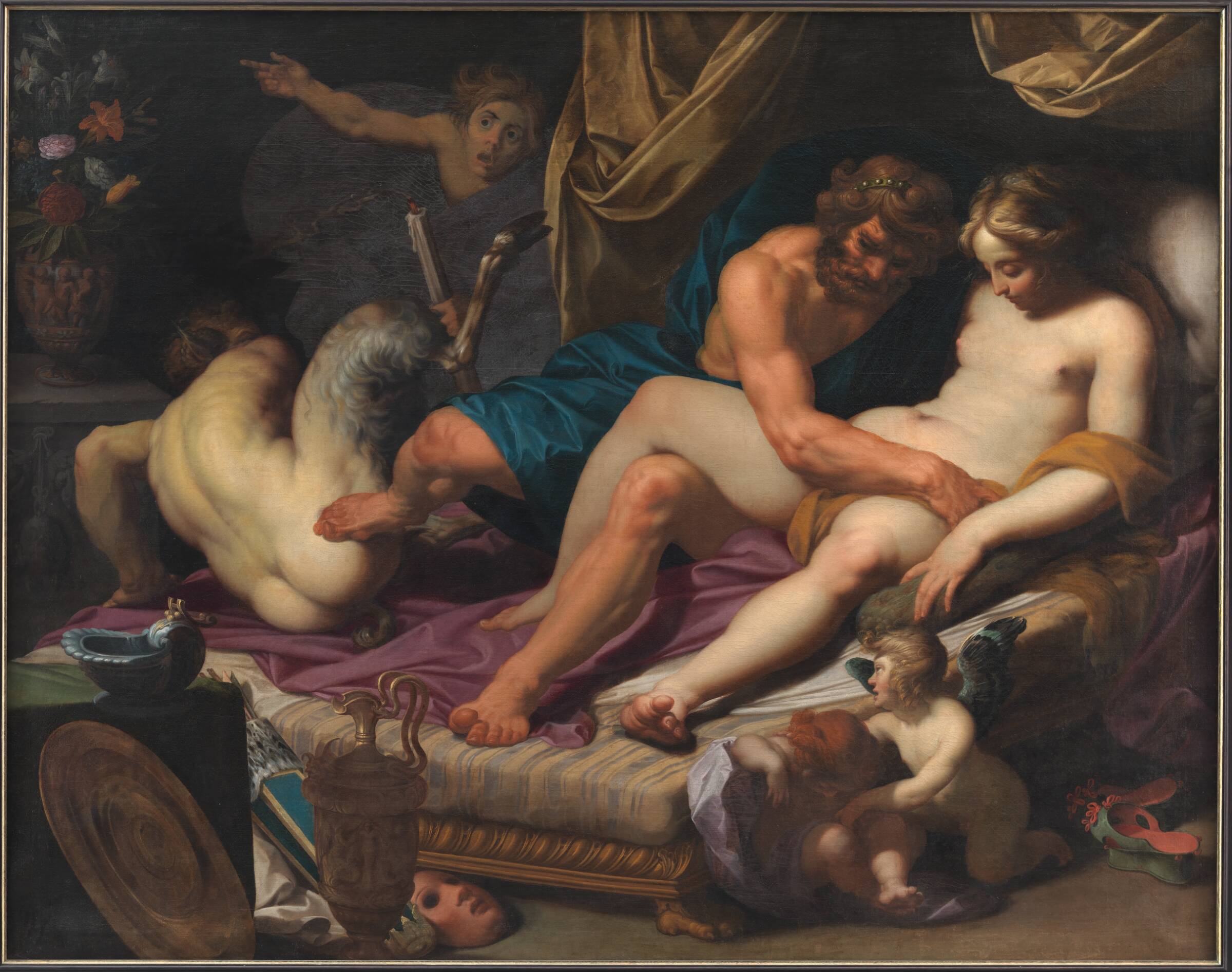Herkules fordriver Faunus fra Omfales leje, Abraham I Janssens, 1607