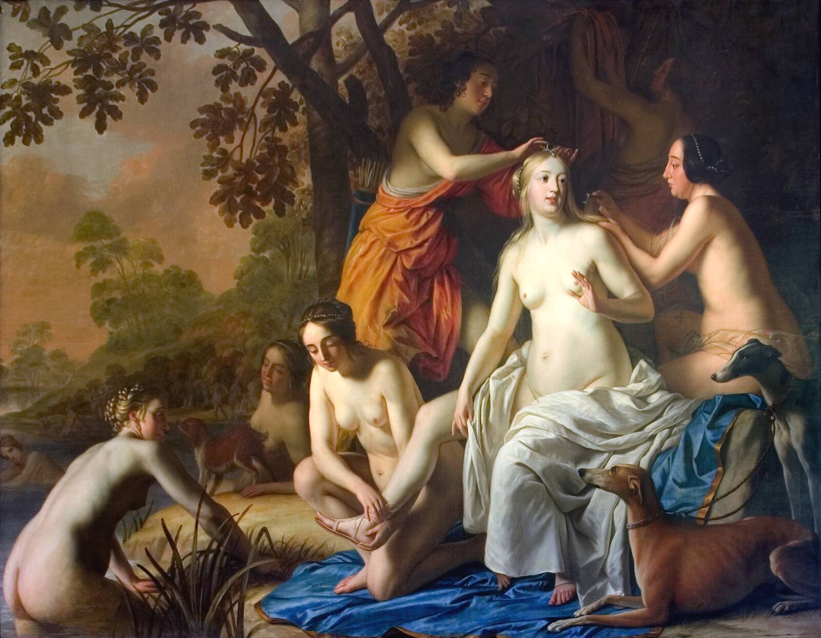 Dianas toilette, Gerard van Honthorst, 1650