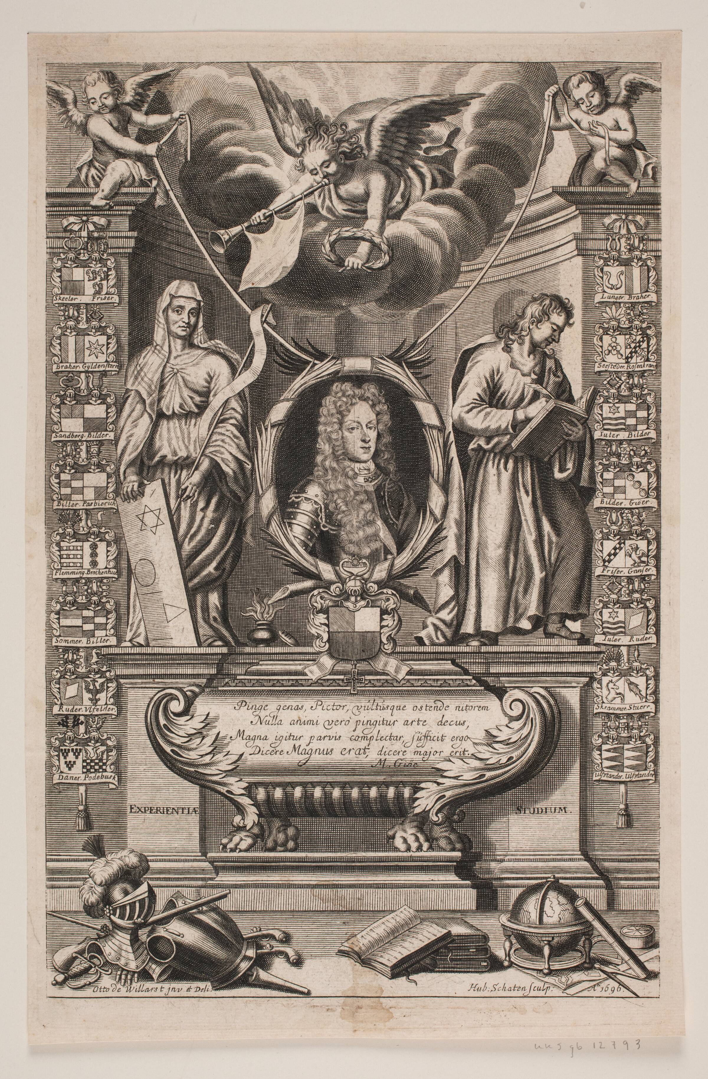 Mogens Skeel, Hubert Schaten, 1695