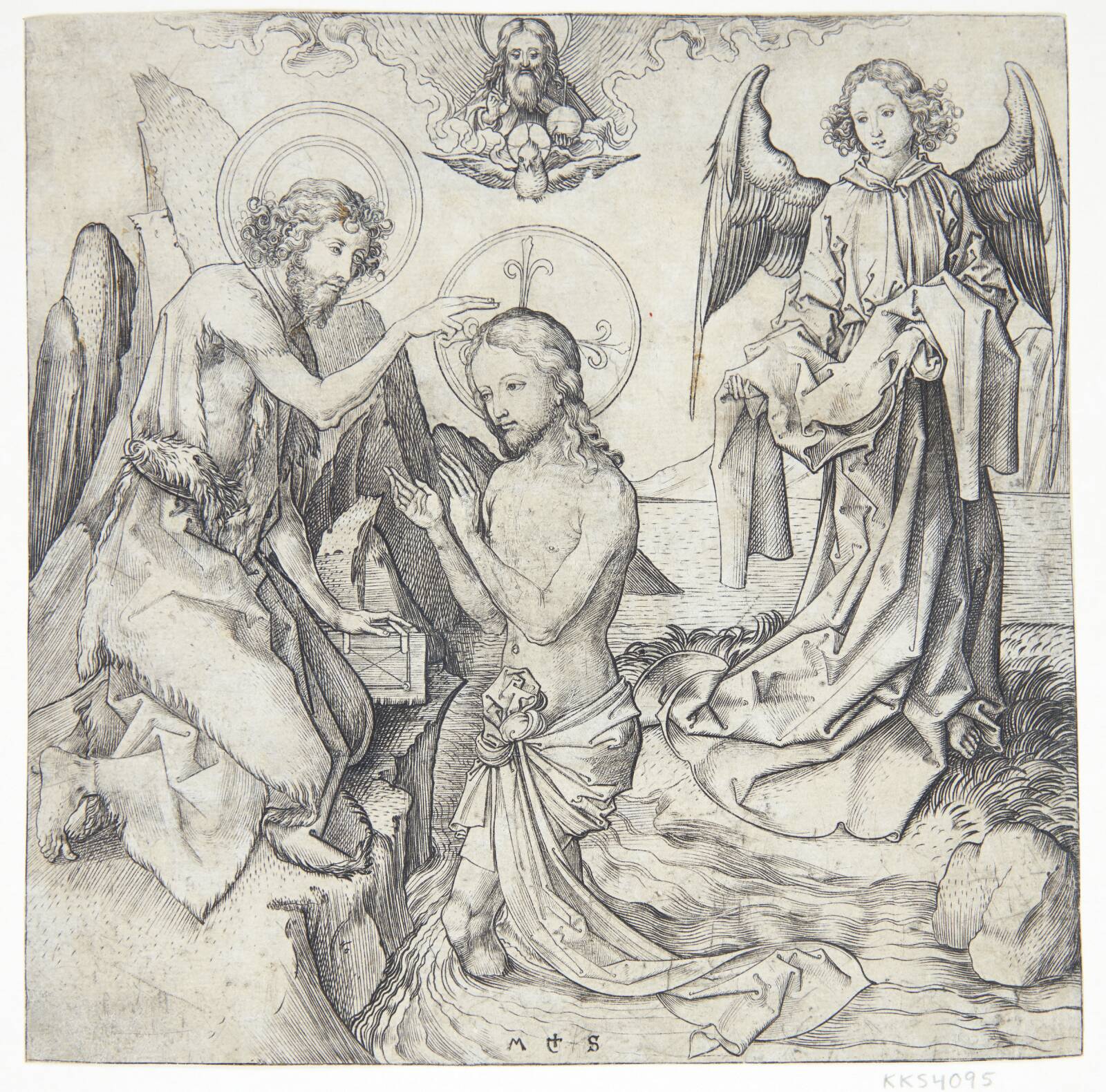 Jesu dåb, Martin Schongauer, 1430-1491