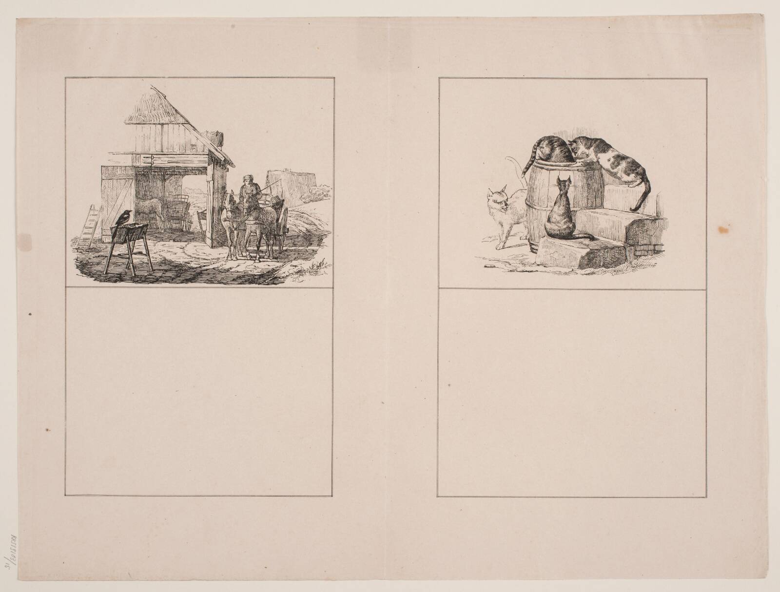 Skaden; Kattene, Adolph Kittendorff, 1845