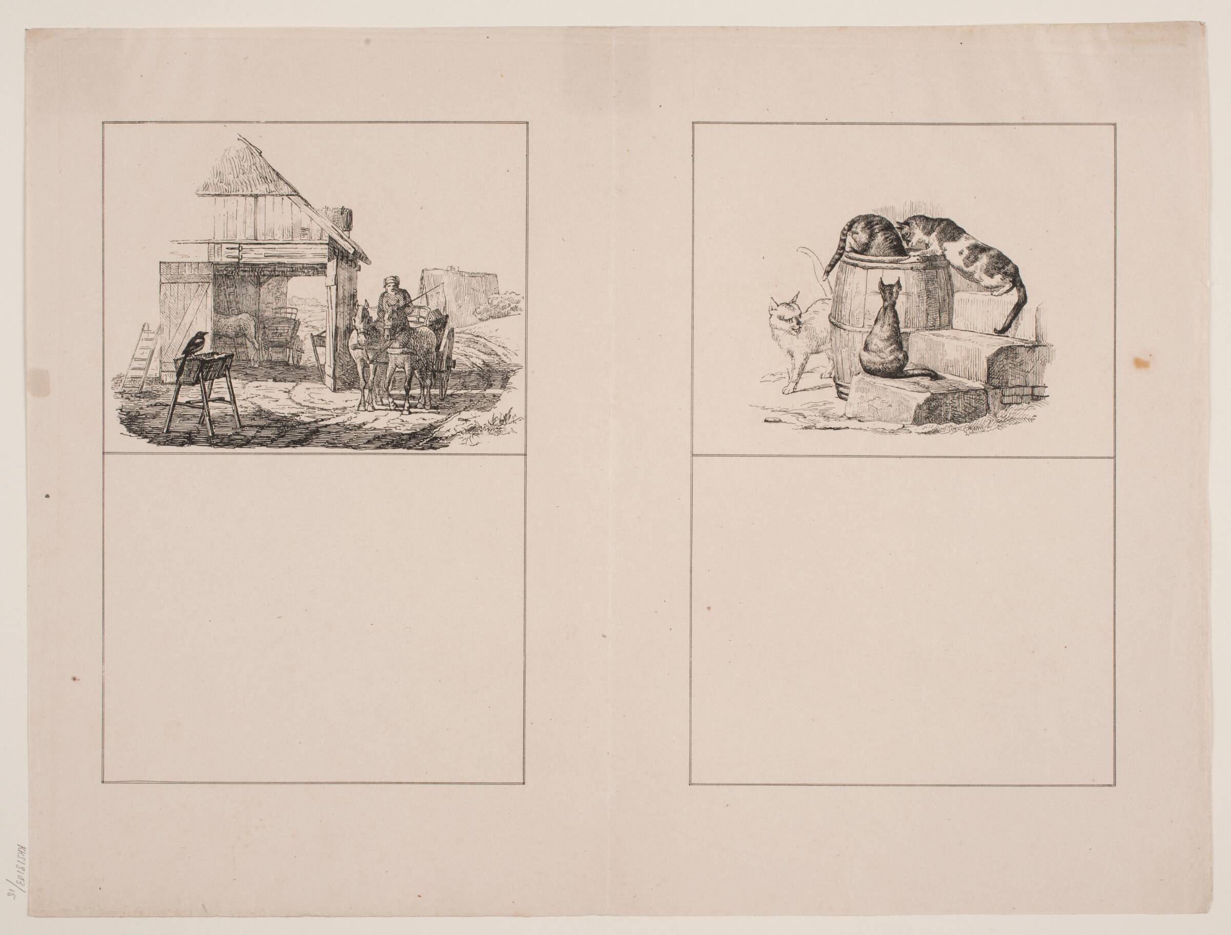 Skaden; Kattene, Adolph Kittendorff, 1845