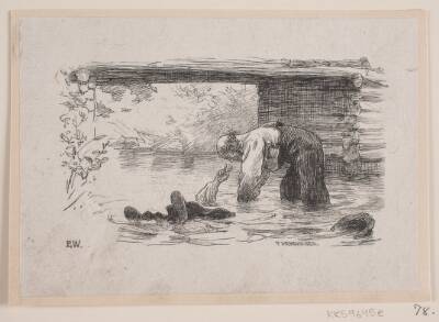 Illustration til "Kjærringen mod strømmen"