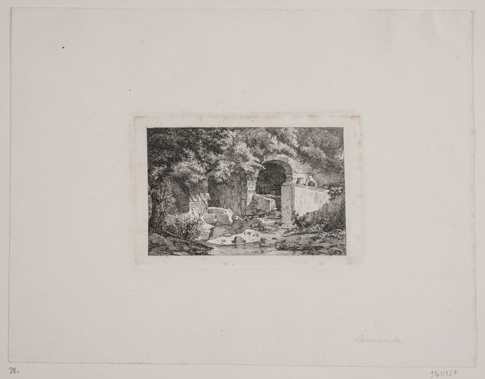 Brønd i Olevano, Hermann Carmiencke, 1810-1867