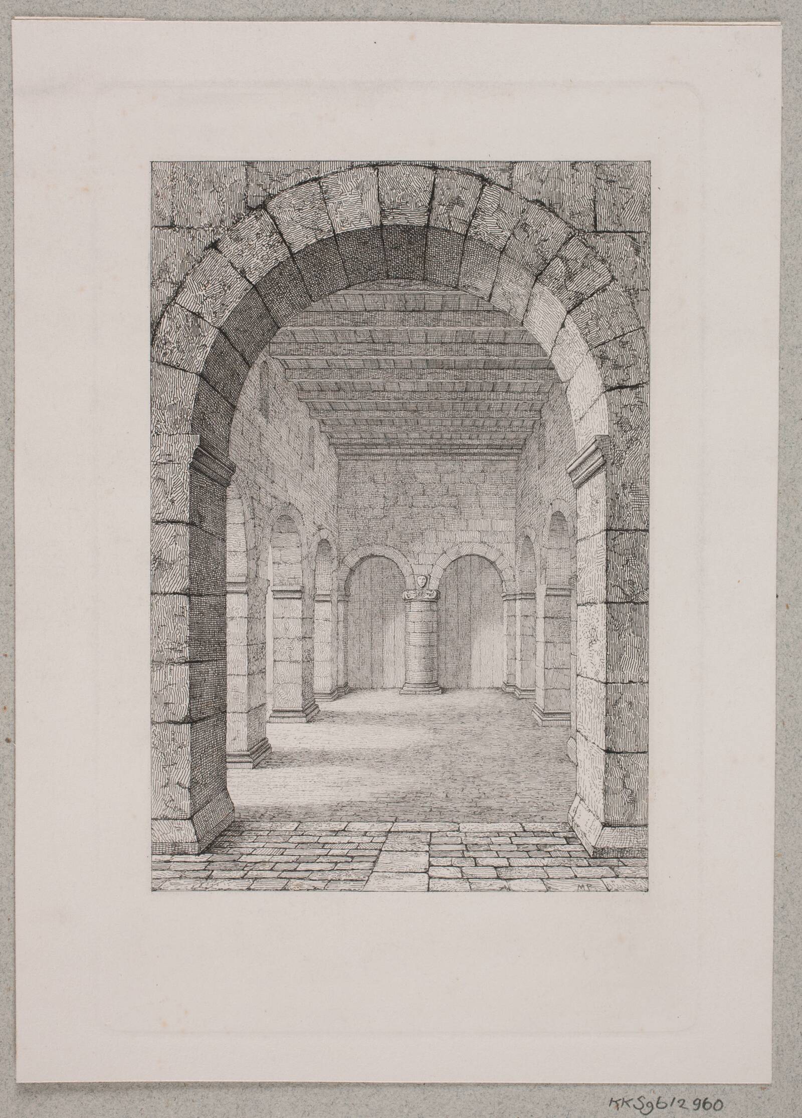 Det indre af Salling kirke, Julius Magnus-Petersen, 1834-1866