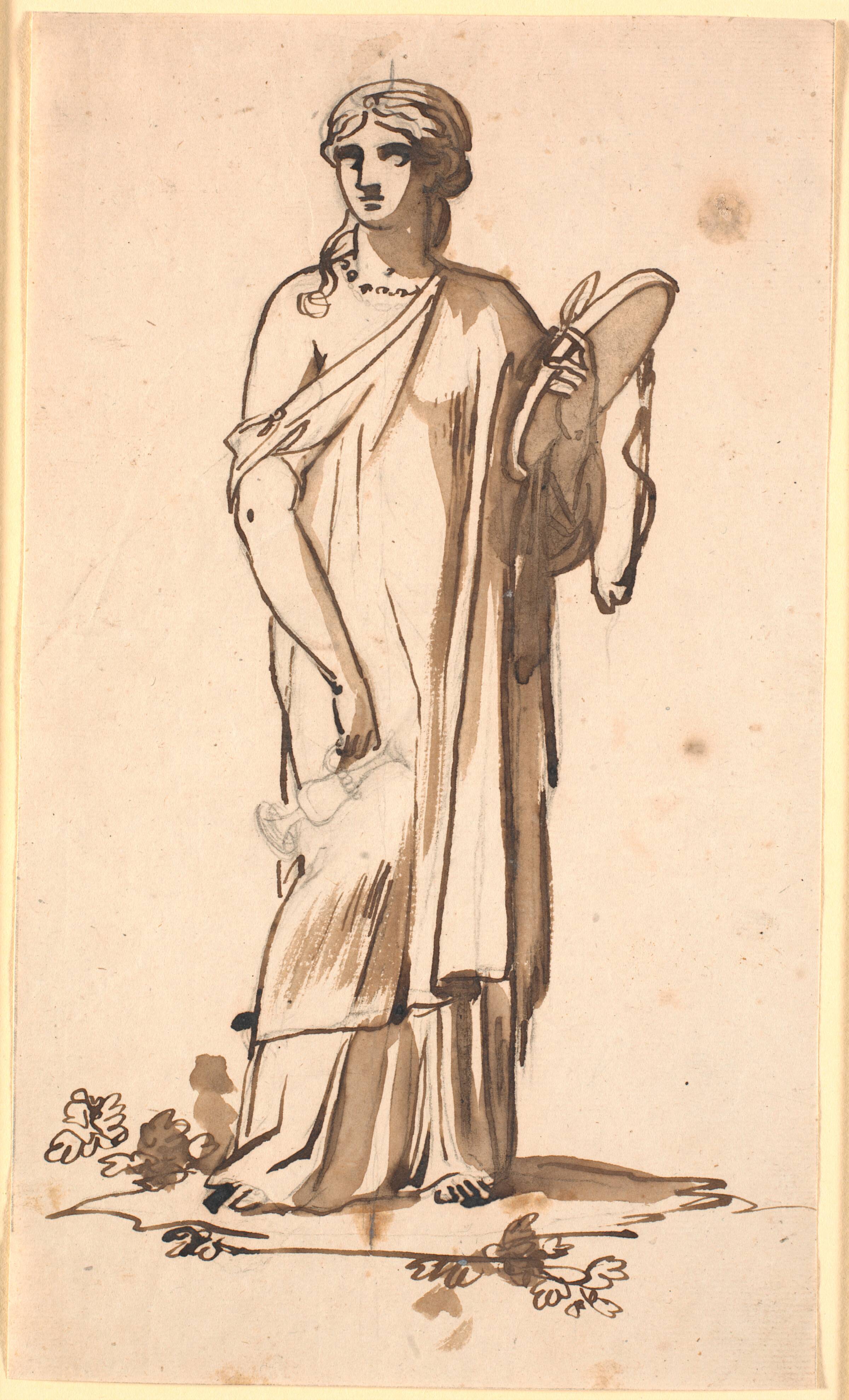 En kvindefigur med en kande i højre hånd, Nicolai Abildgaard, 1743-1809