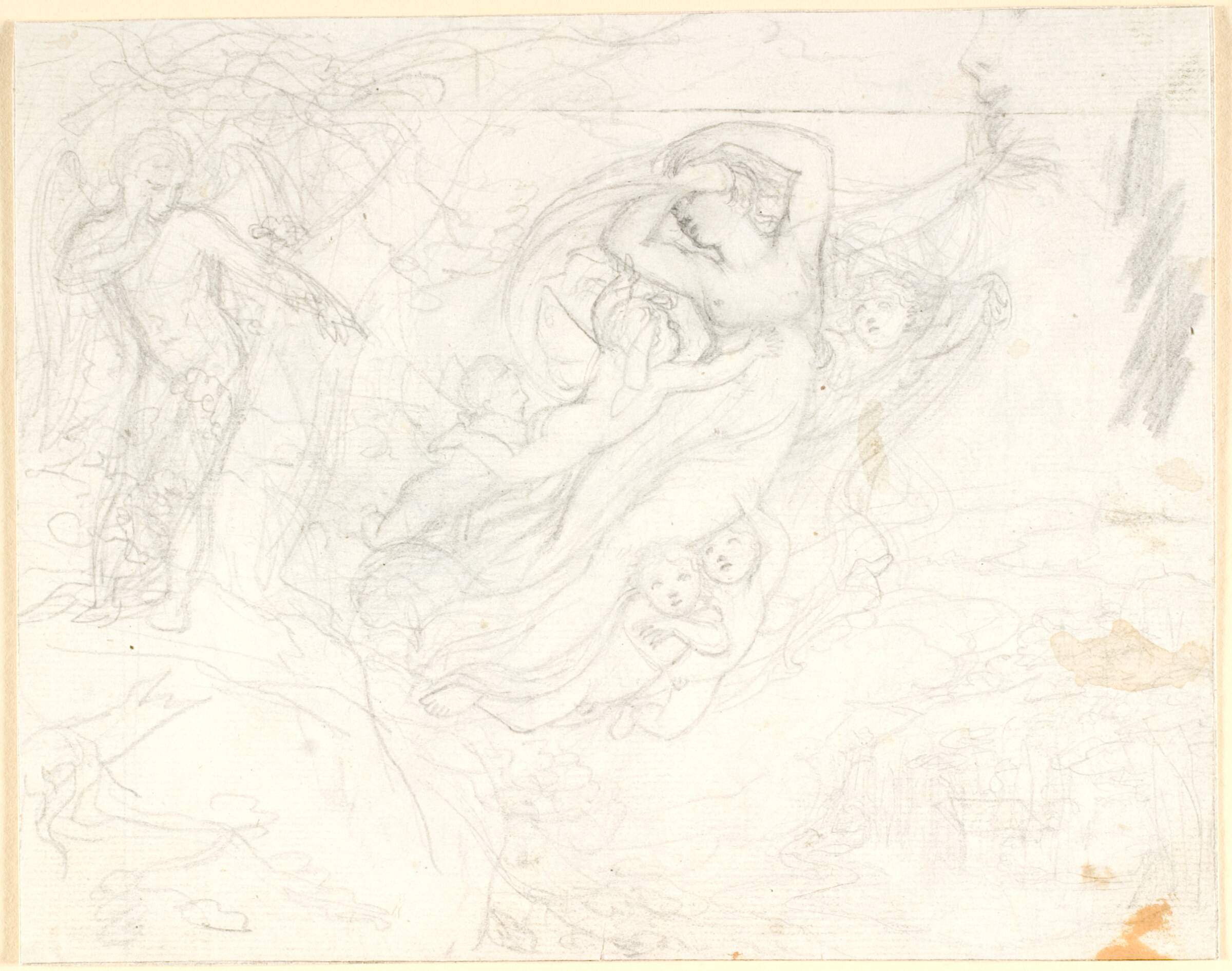 Psyche bortføres af Zephyrerne, C.G. Kratzenstein Stub, 1815